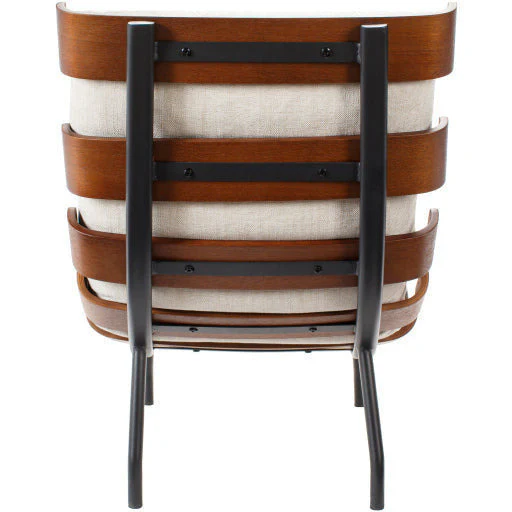 Surya Laval Modern Channeled Lounge Accent Chair With Wood Back - Image 10