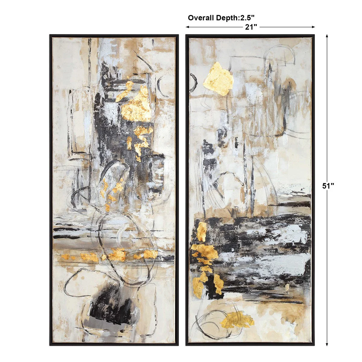Uttermost Life Scenes Abstract Set of 2 Hand Painted Canvases - Image 3