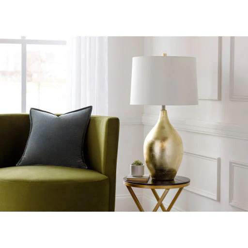 Surya Lorient Modern Olive Velvet Swivel Chair - Image 6