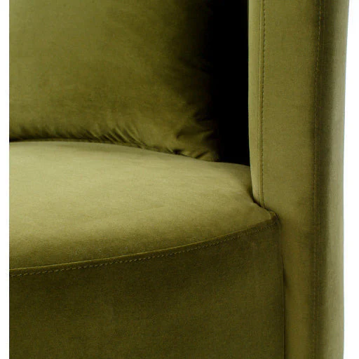 Surya Lorient Modern Olive Velvet Swivel Chair - Image 7