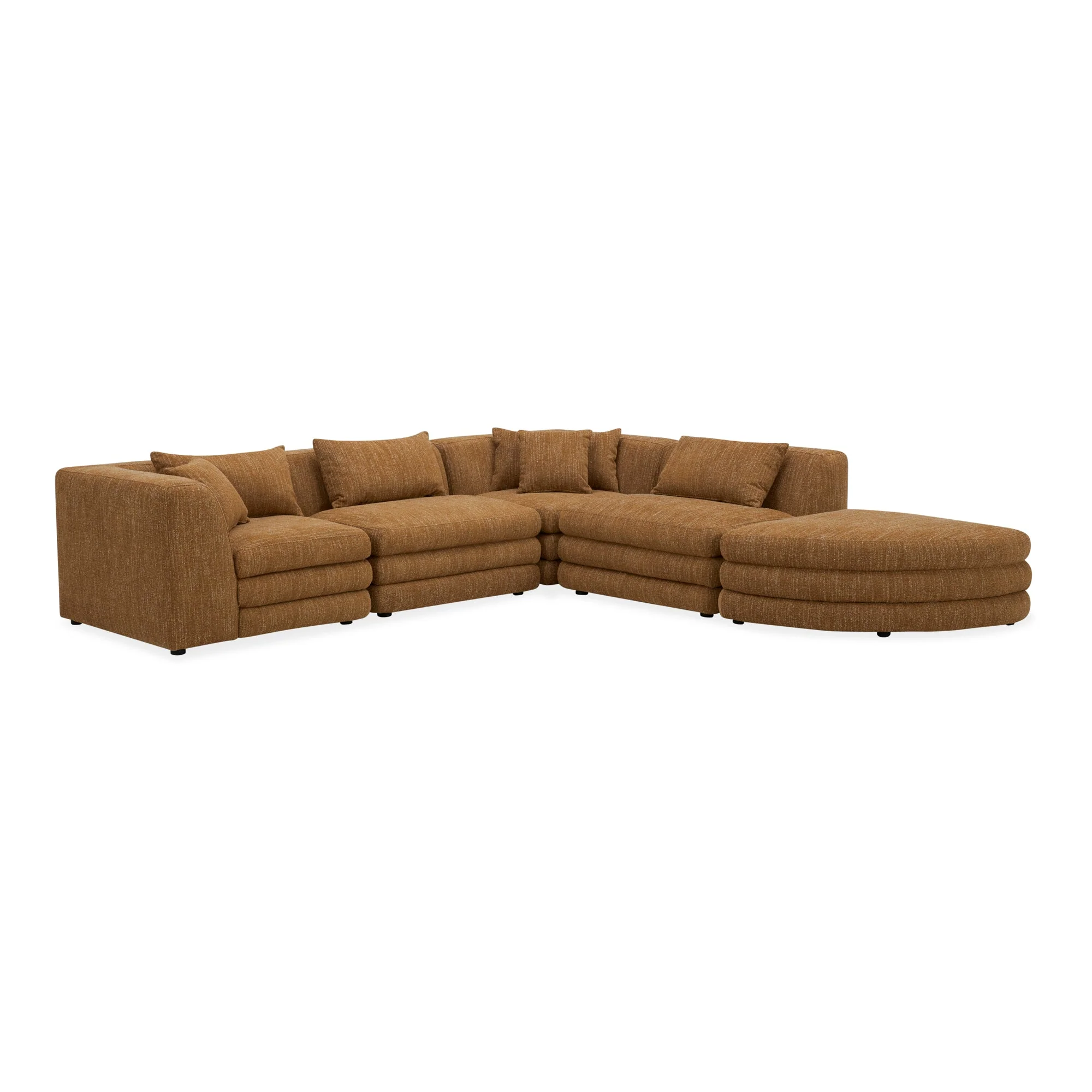 Moe's Home Collection Lowtide Alcove Amber Glow Modular Sectional - Image 3