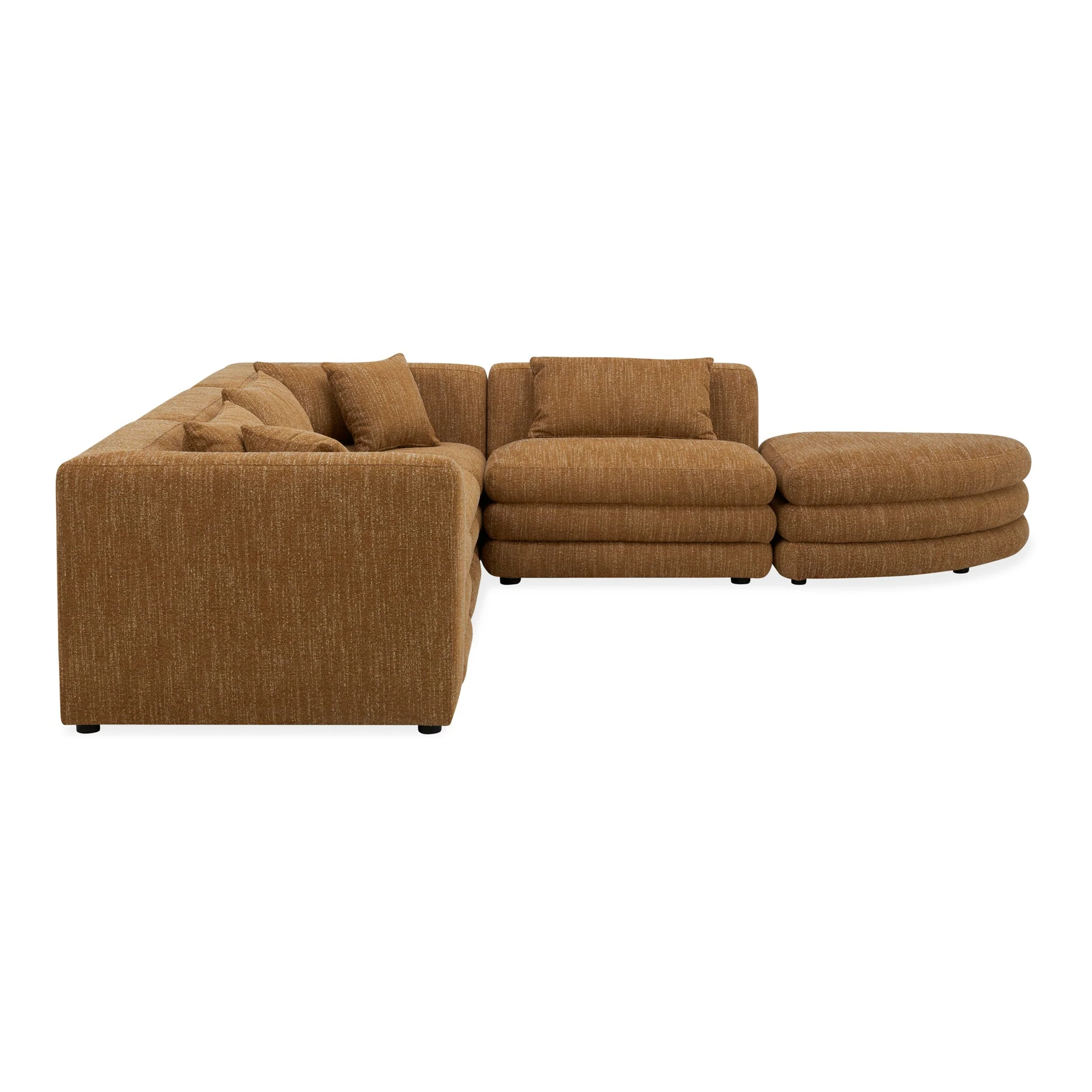 Moe's Home Collection Lowtide Alcove Amber Glow Modular Sectional - Image 4