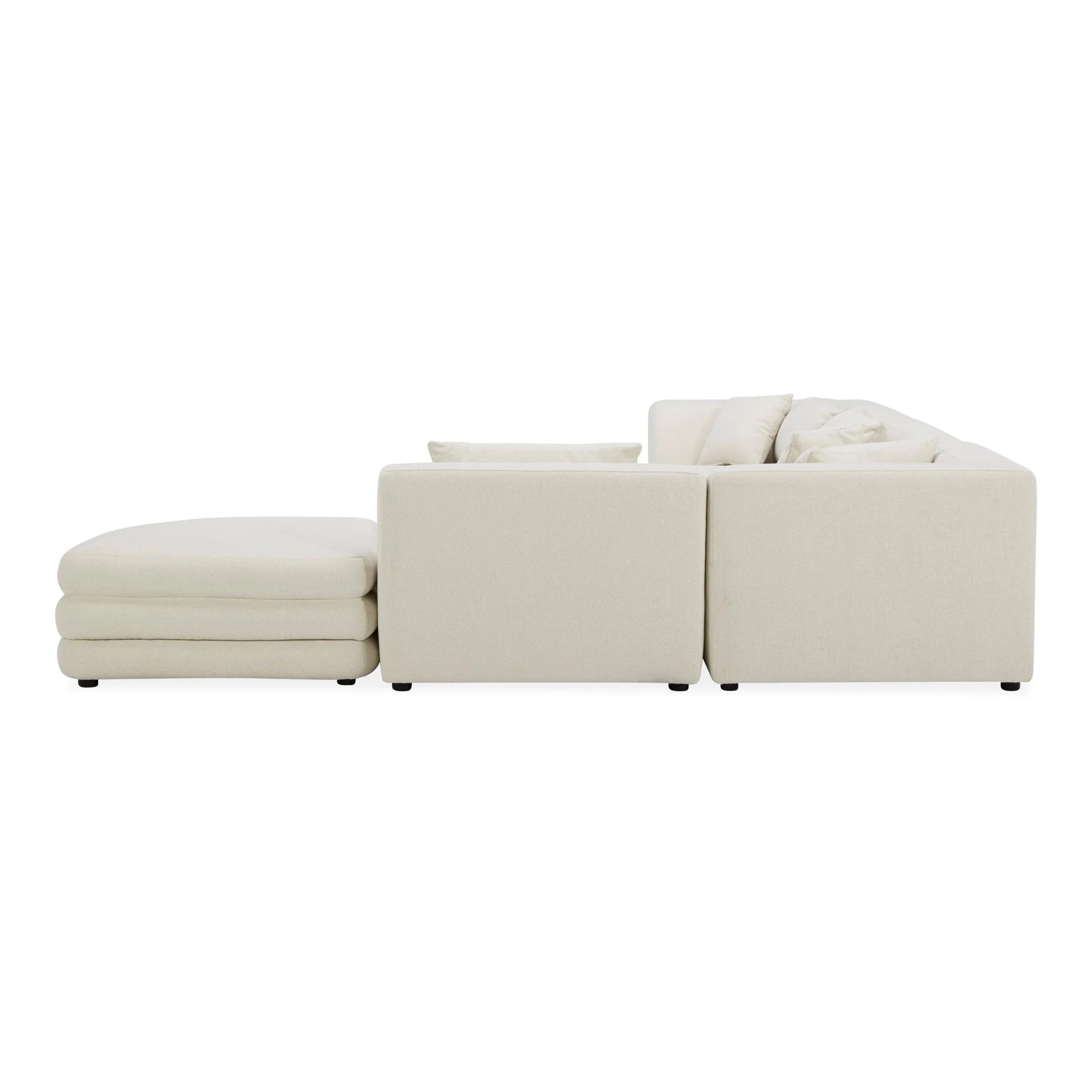Moe's Home Collection Lowtide Alcove Warm White Modular Sectional - Image 4