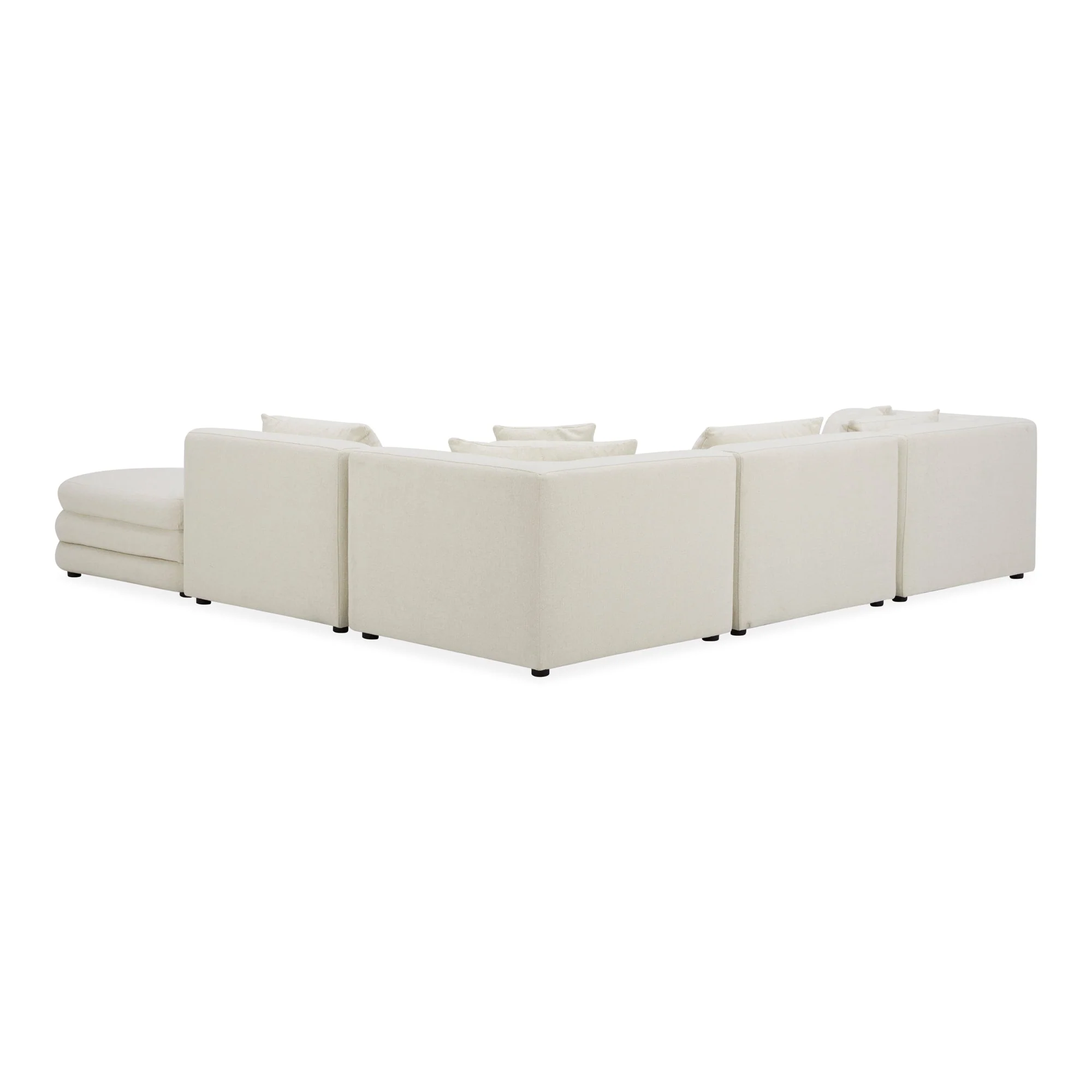 Moe's Home Collection Lowtide Alcove Warm White Modular Sectional - Image 5