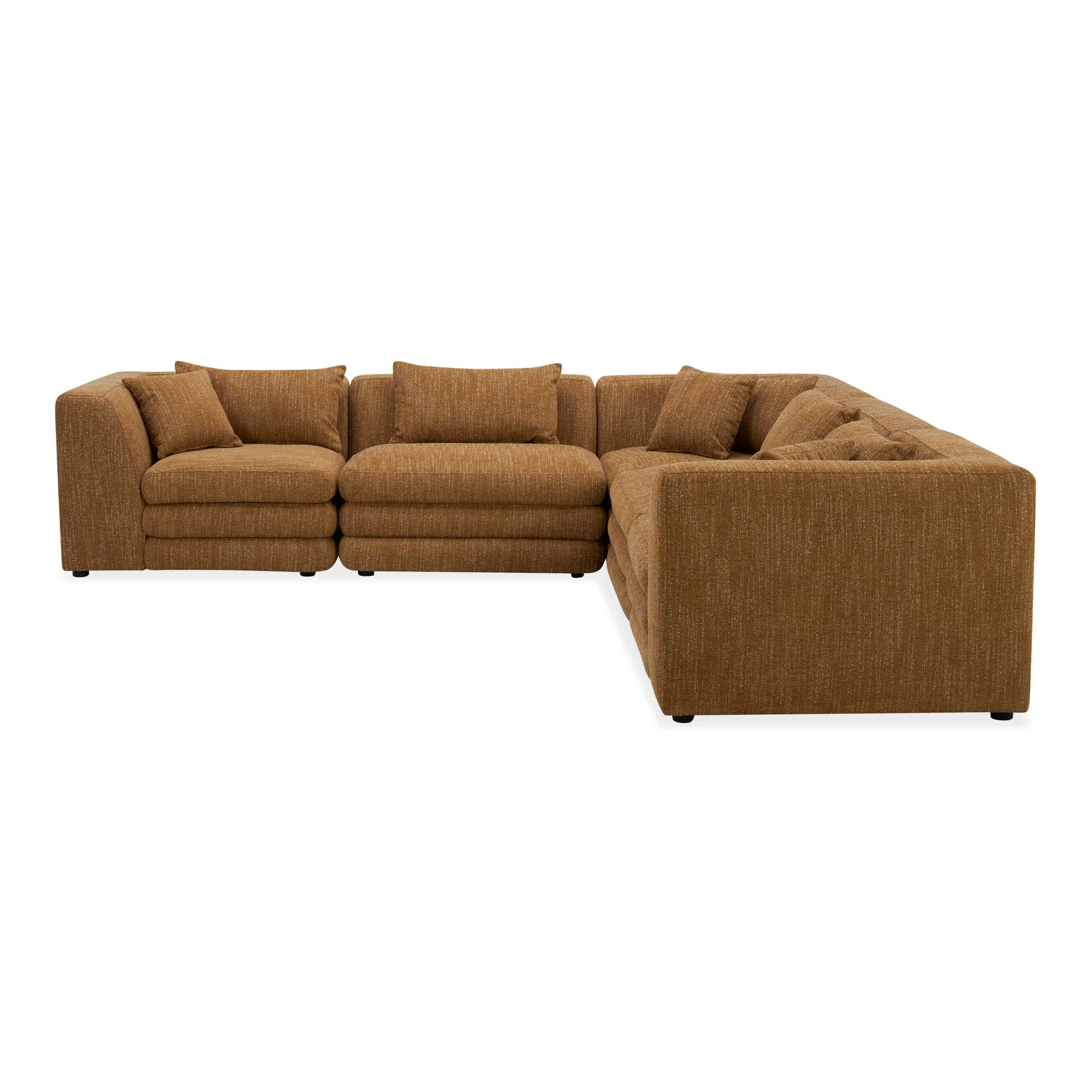 Moe's Home Collection Lowtide Classic Amber Glow L-Shaped Modular Sectional - Image 2