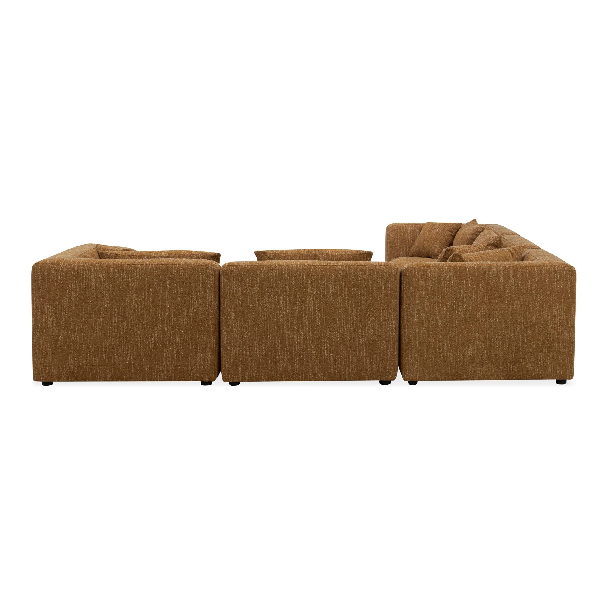 Moe's Home Collection Lowtide Classic Amber Glow L-Shaped Modular Sectional - Image 3