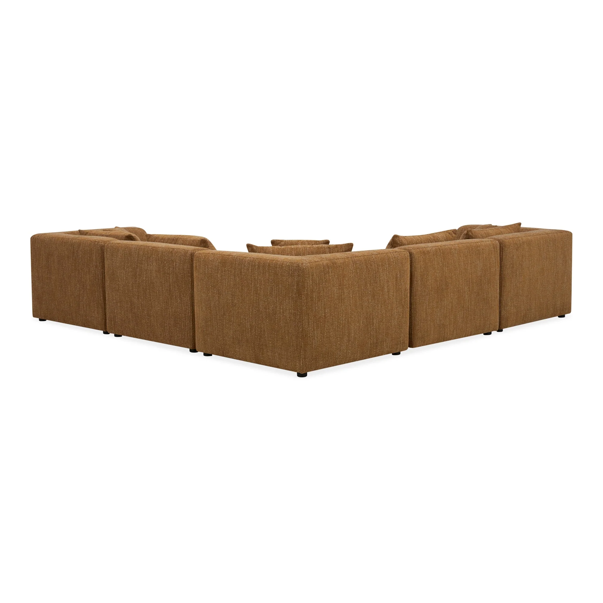 Moe's Home Collection Lowtide Classic Amber Glow L-Shaped Modular Sectional - Image 4