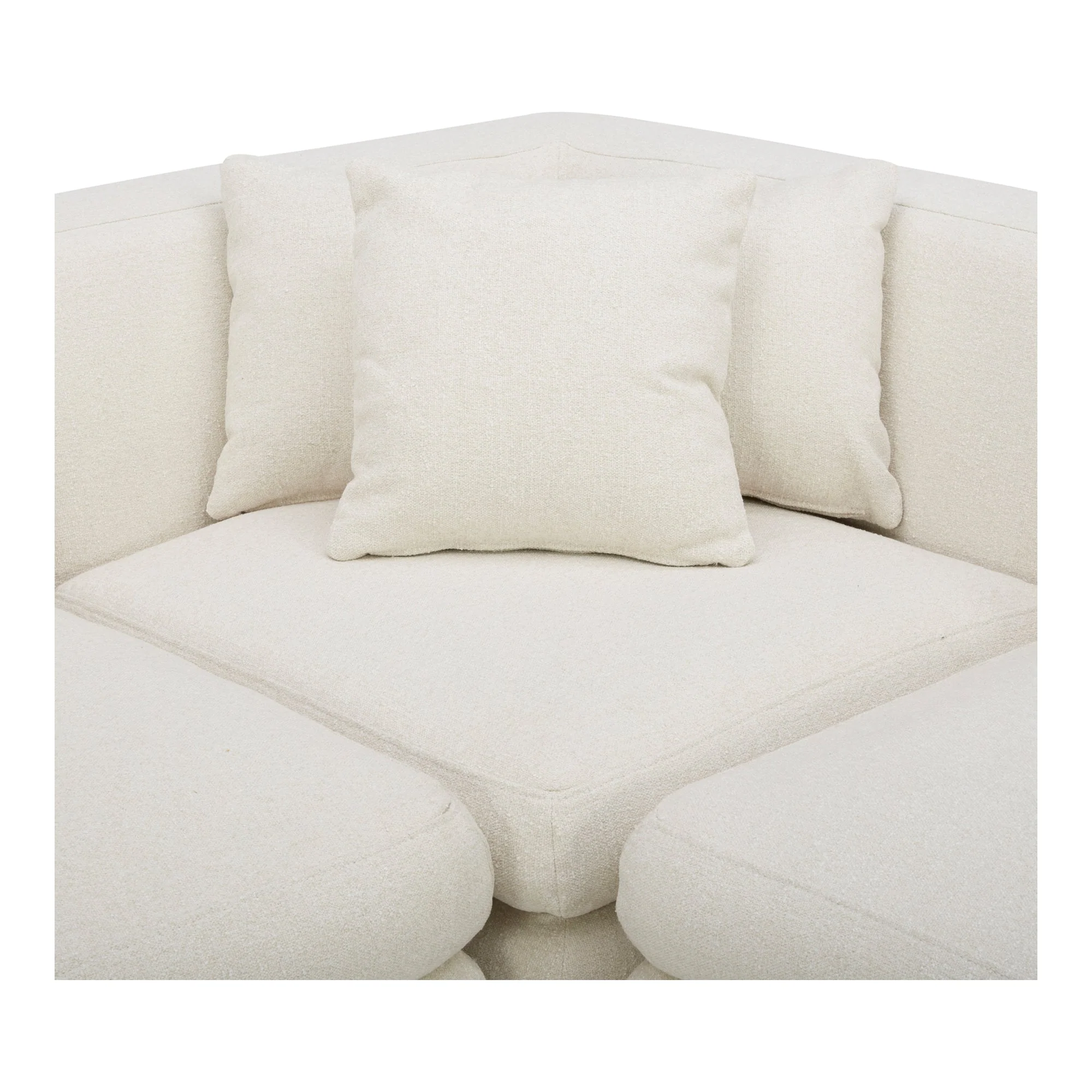 Moe's Home Collection Lowtide Classic Warm White L-Shaped Modular Sectional - Image 10