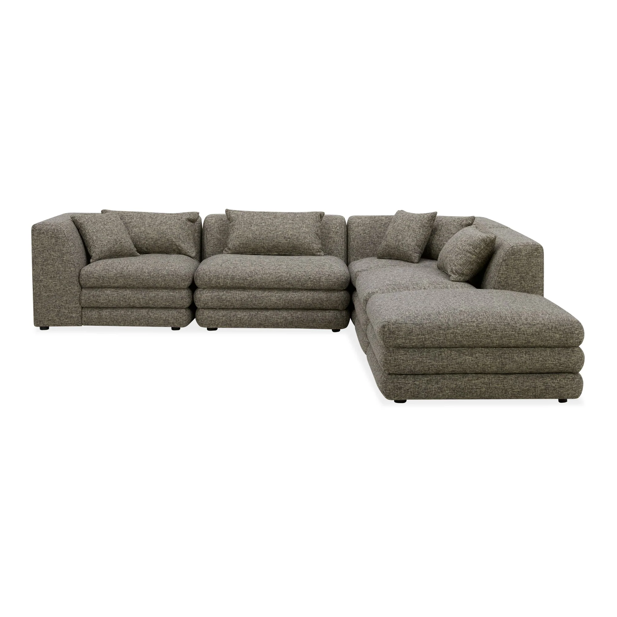 Moe's Home Collection Lowtide Stone Tweed Dream Modular Sectional