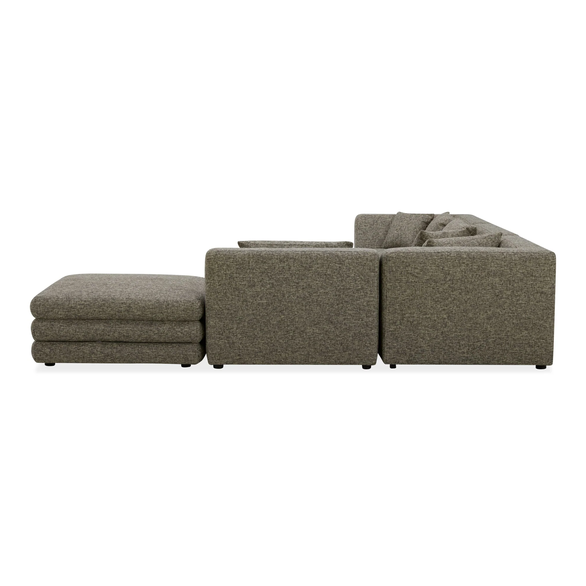 Moe's Home Collection Lowtide Stone Tweed Dream Modular Sectional - Image 5