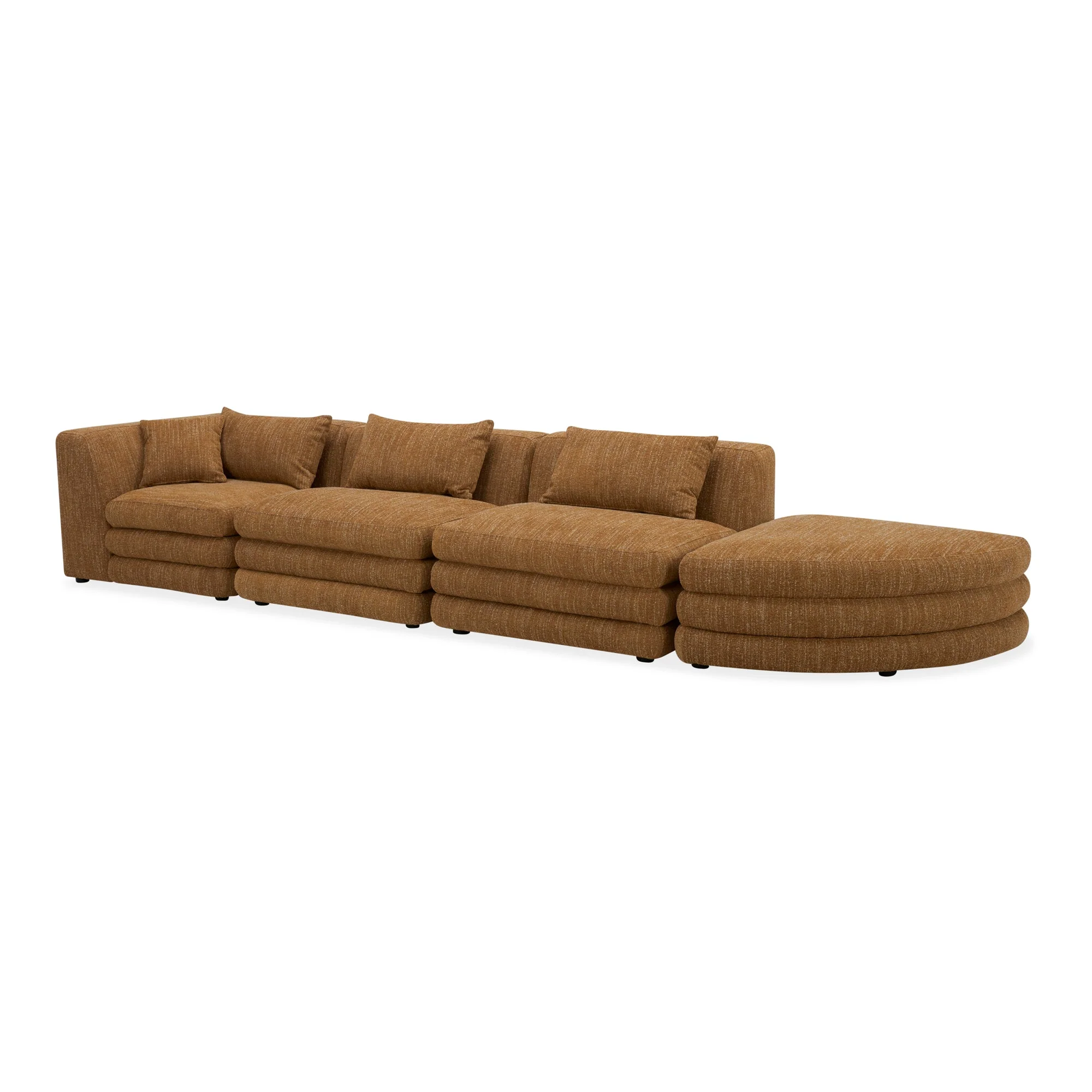 Moe's Home Collection Lowtide Linear Amber Glow Modular Sectional - Image 5