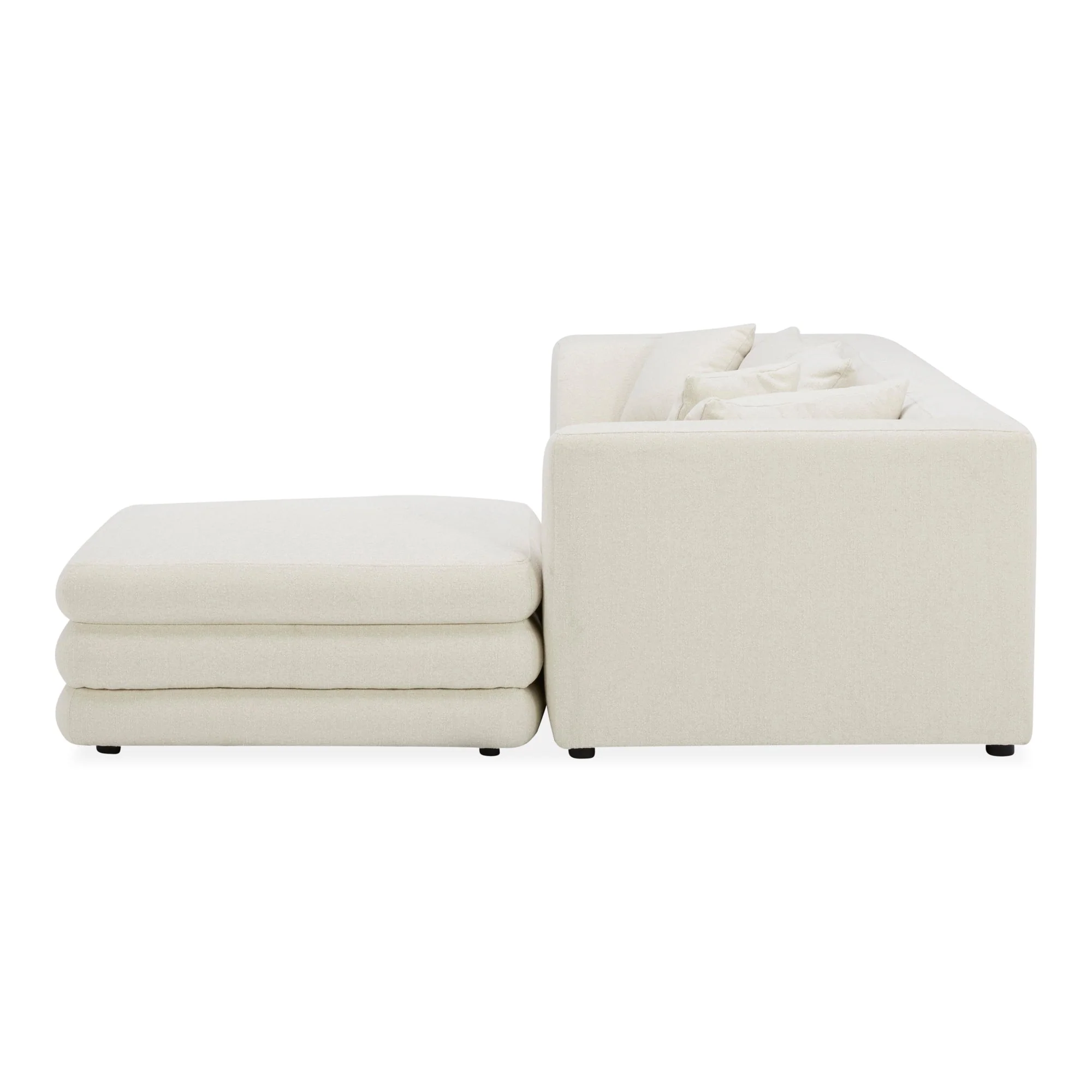 Moe's Home Collection Lowtide Lounge Warm White Modular Sectional - Image 6
