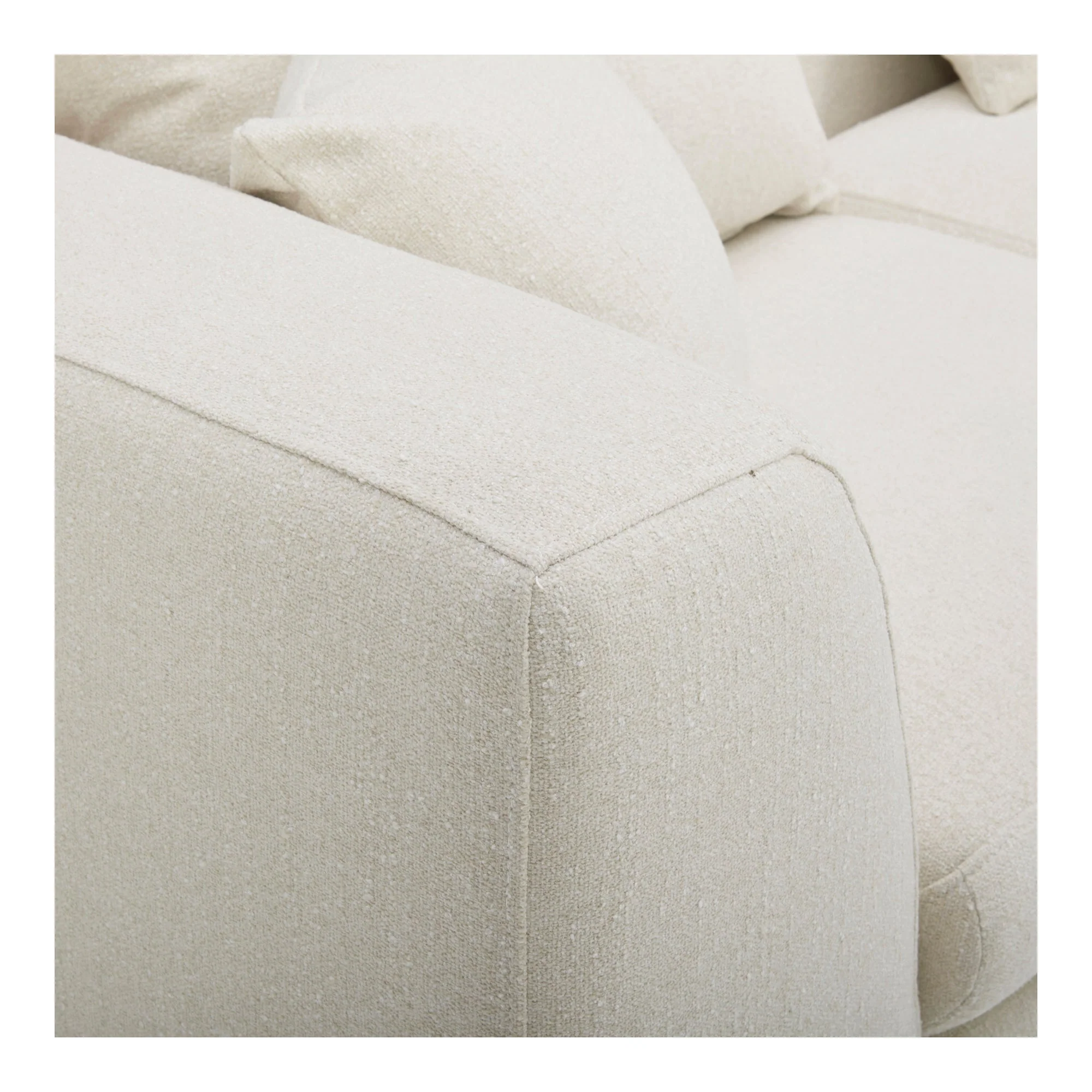 Moe's Home Collection Lowtide Modular Warm White Sofa - Image 9