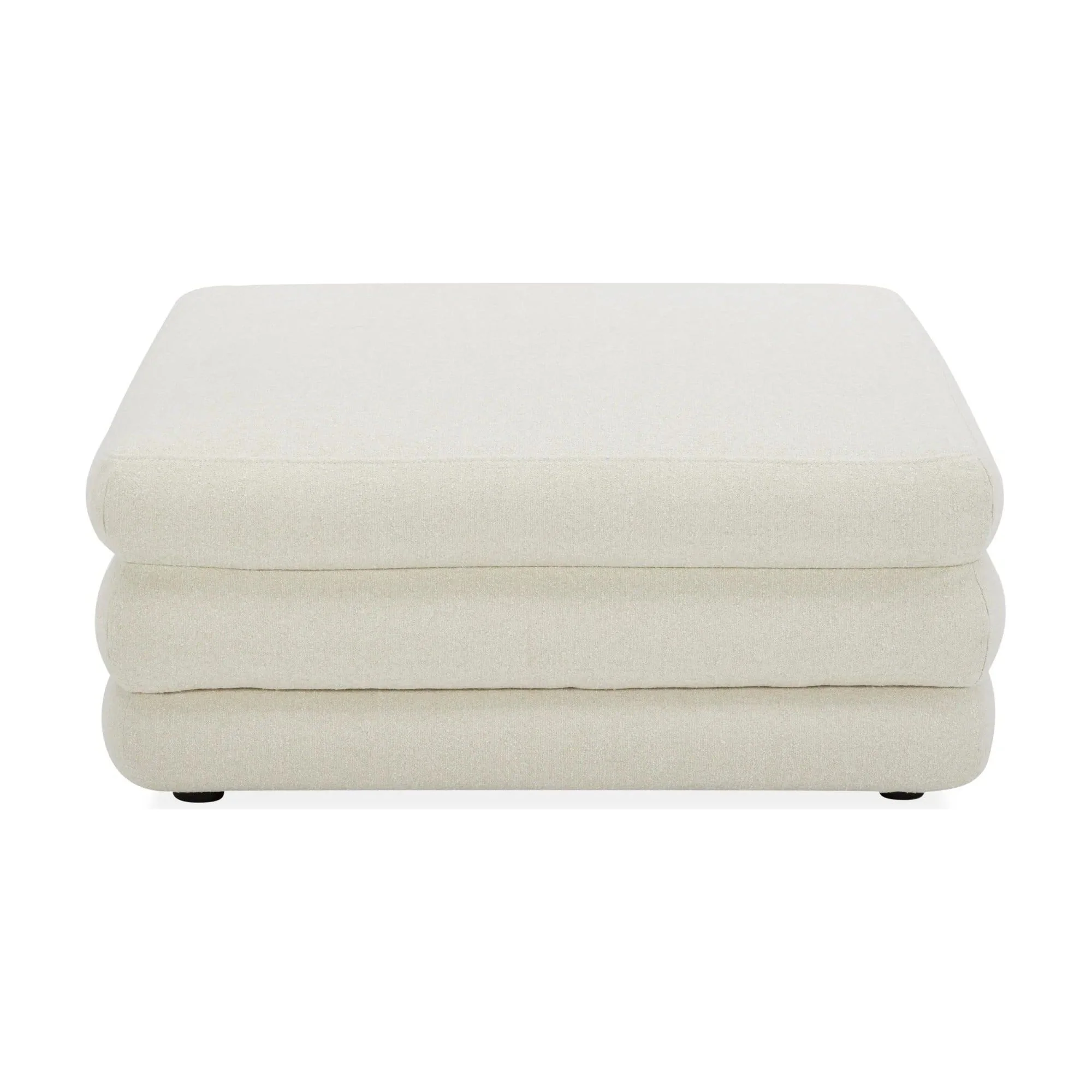 Moe’s Home Collection Lowtide Warm White Ottoman