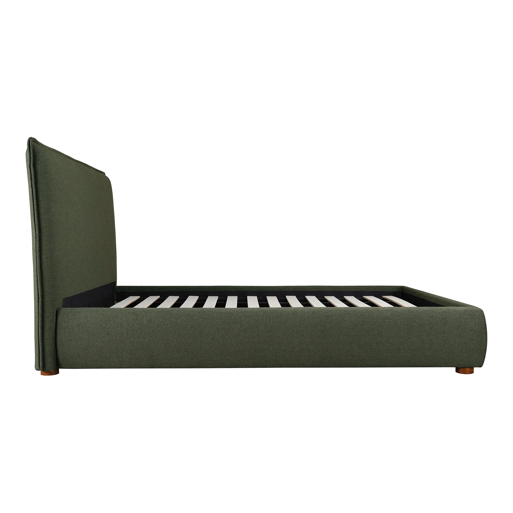 Moe's Home Collection Luzon Green Upholstered Queen Size Bed - Image 5