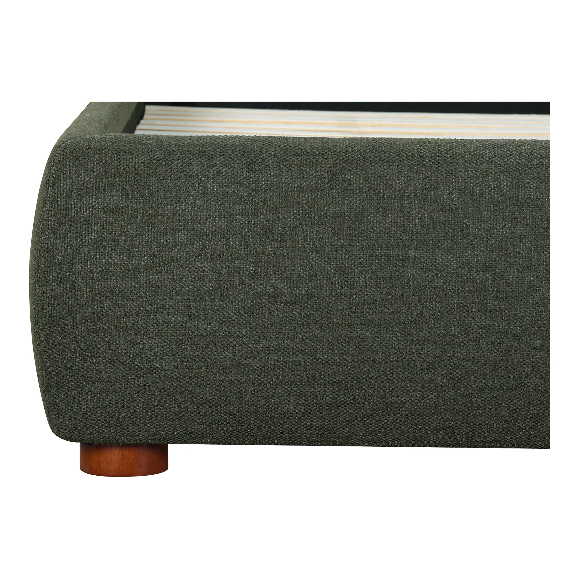 Moe's Home Collection Luzon Green Upholstered Queen Size Bed With Tall Headboard - Image 11