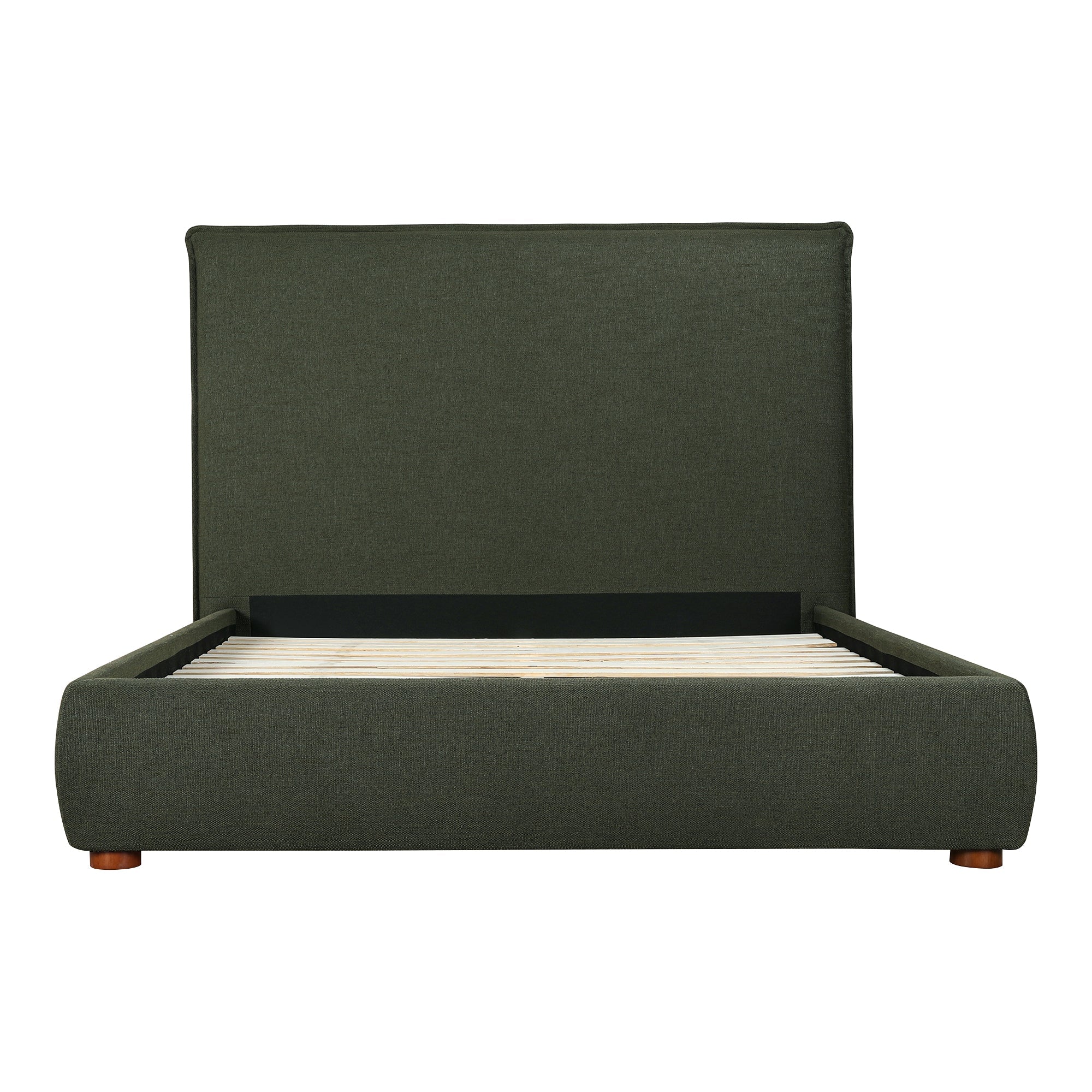 Moe's Home Collection Luzon Green Upholstered Queen Size Bed With Tall Headboard - Image 2