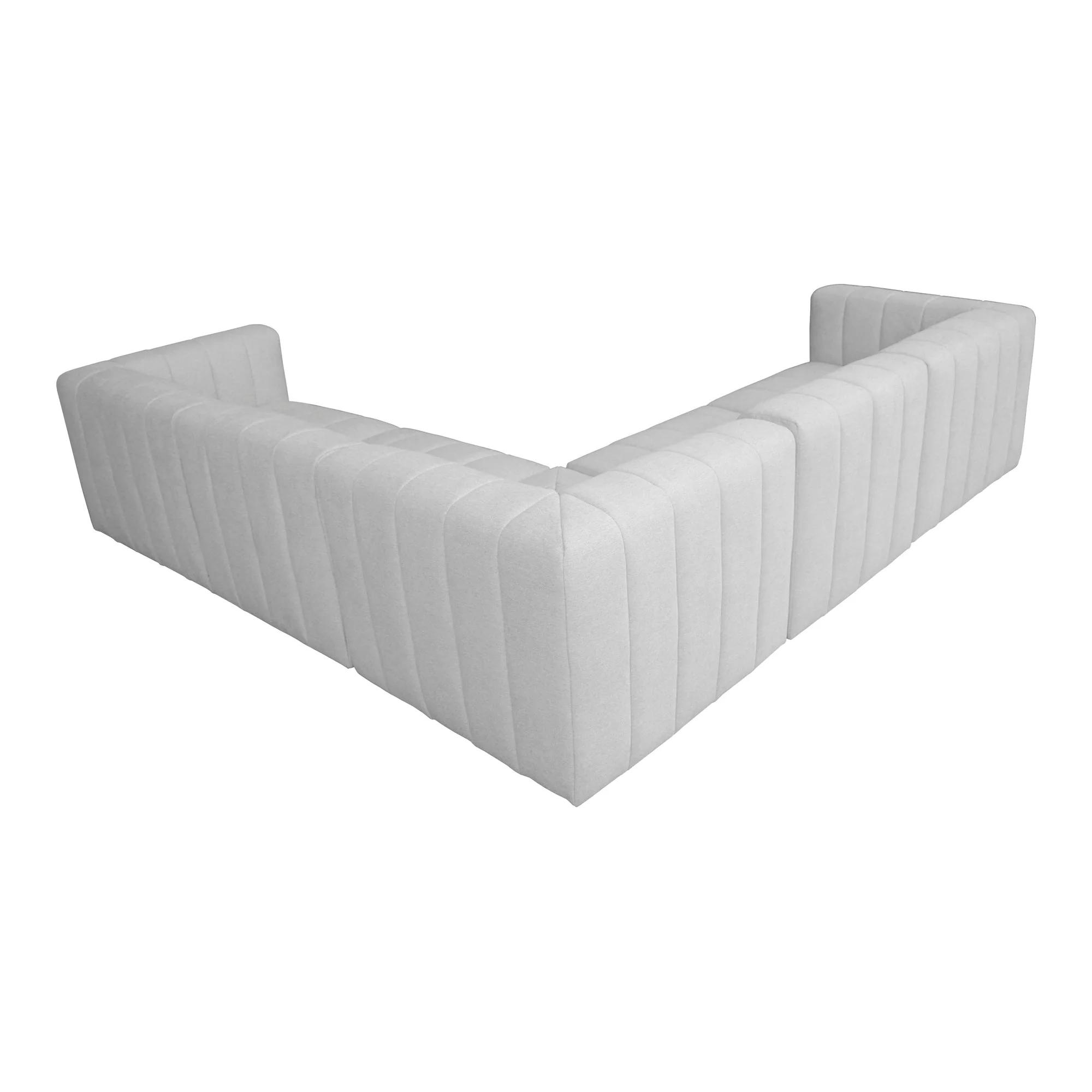 Moe's Home Collection Lyric Classic Oatmeal Beige L- Shaped Modular Sectional - Image 4
