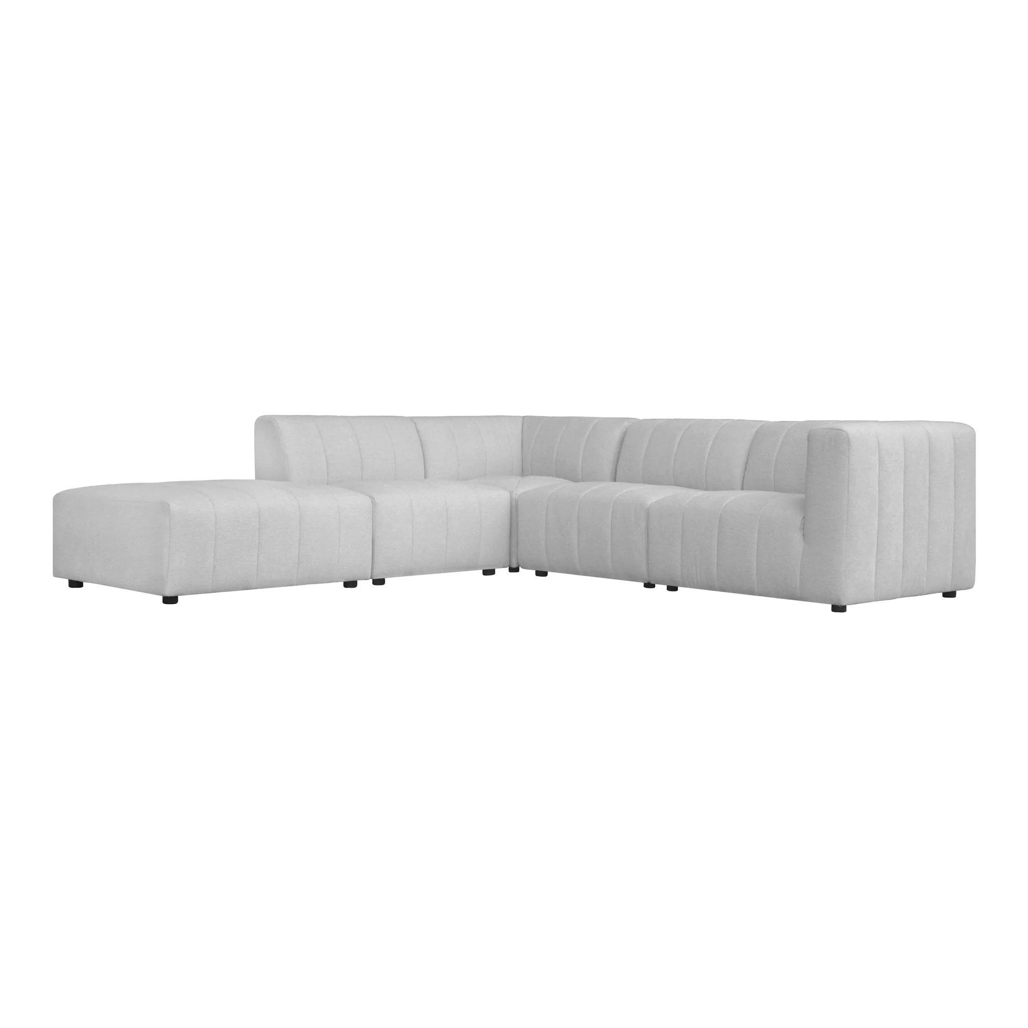 Moe's Home Collection Lyric Dream Oatmeal Beige Modular Left Facing Sectional - Image 2