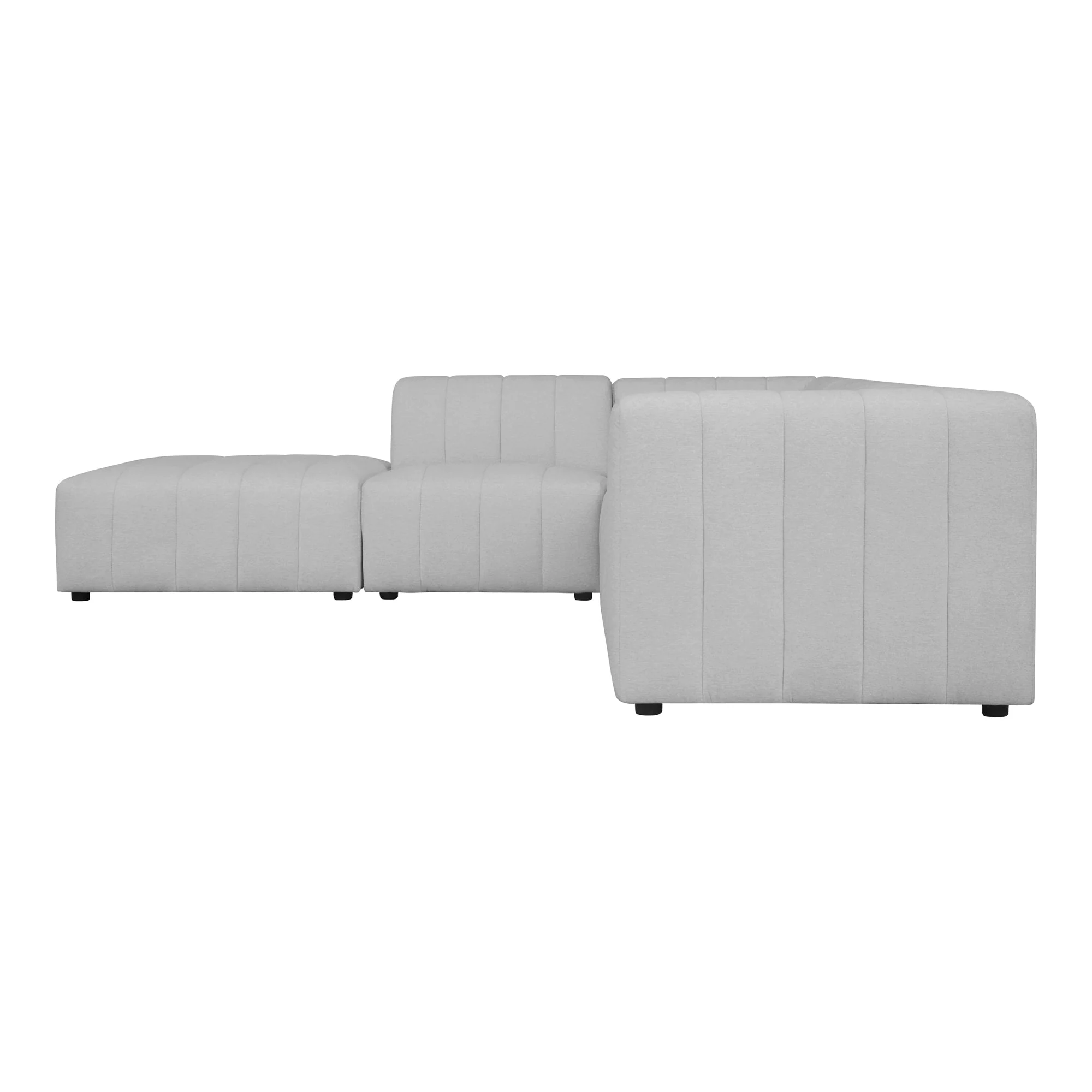 Moe's Home Collection Lyric Dream Oatmeal Beige Modular Left Facing Sectional - Image 3