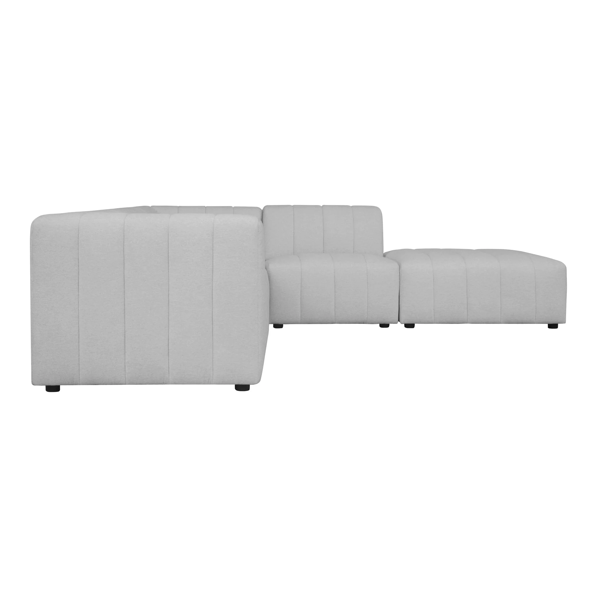 Moe's Home Lyric Dream Oatmeal Beige Modular Right-Facing Sectional - Image 3