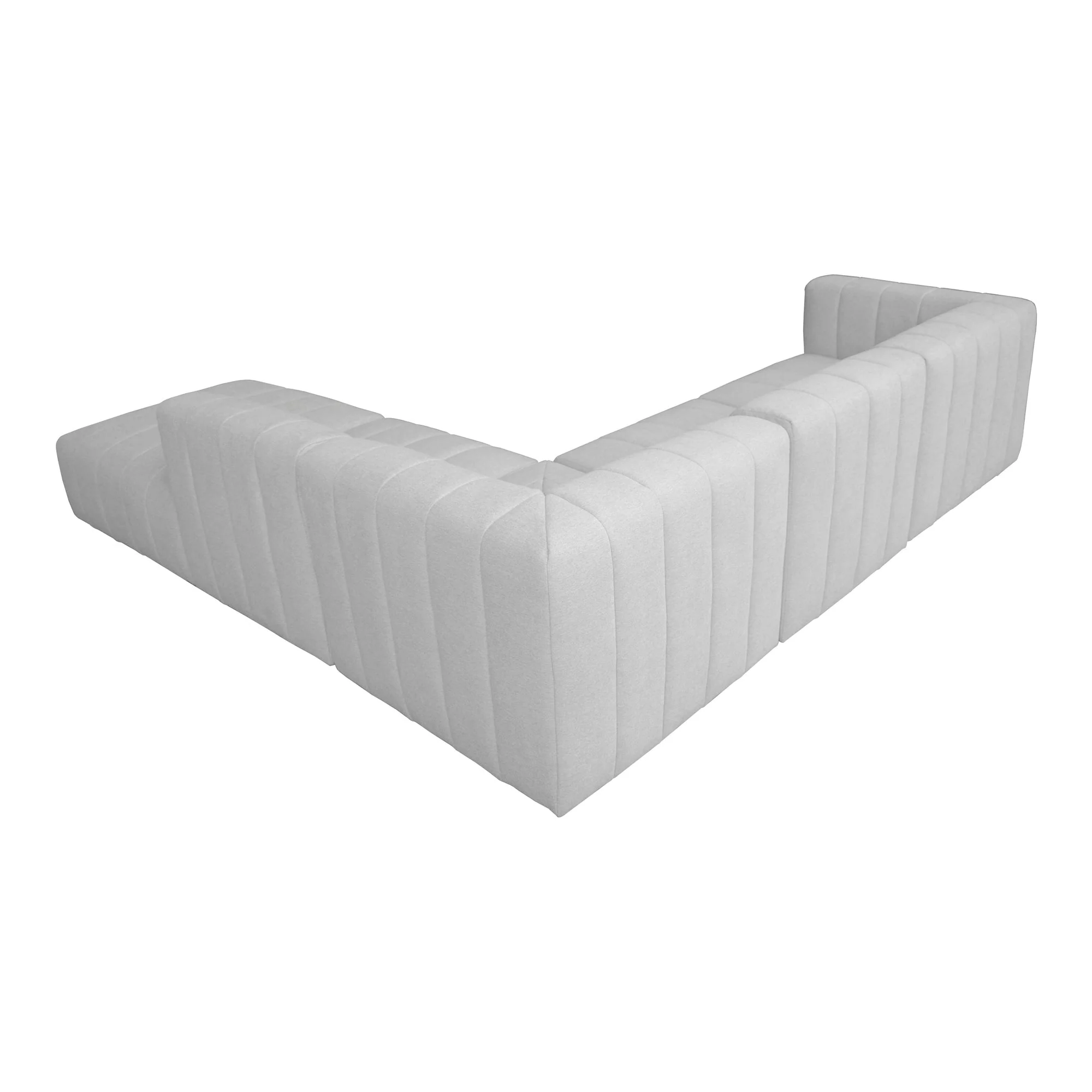 Moe's Home Lyric Dream Oatmeal Beige Modular Right-Facing Sectional - Image 4