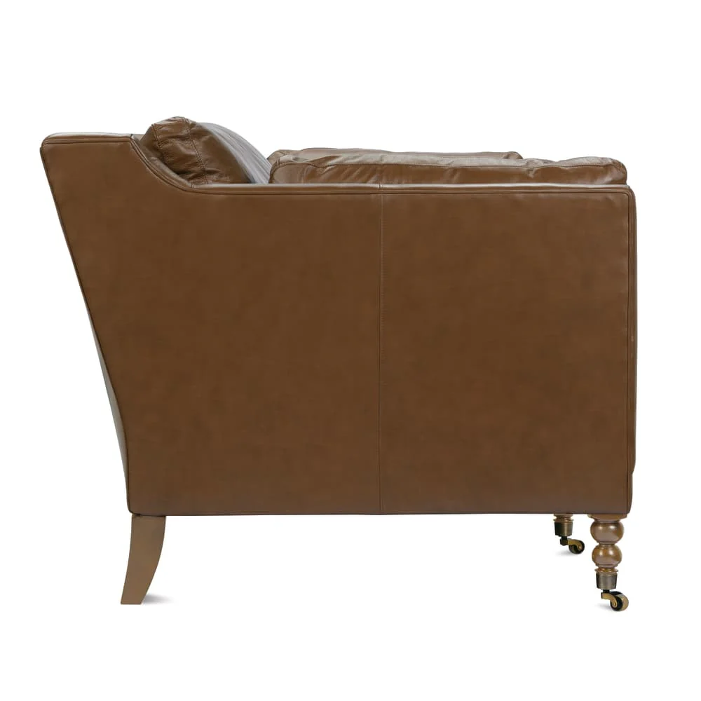 Rowe Furniture Madeline Bespoke Leather Sofa ~ Available To Custom Order In 13 Leather Choices - Image 3