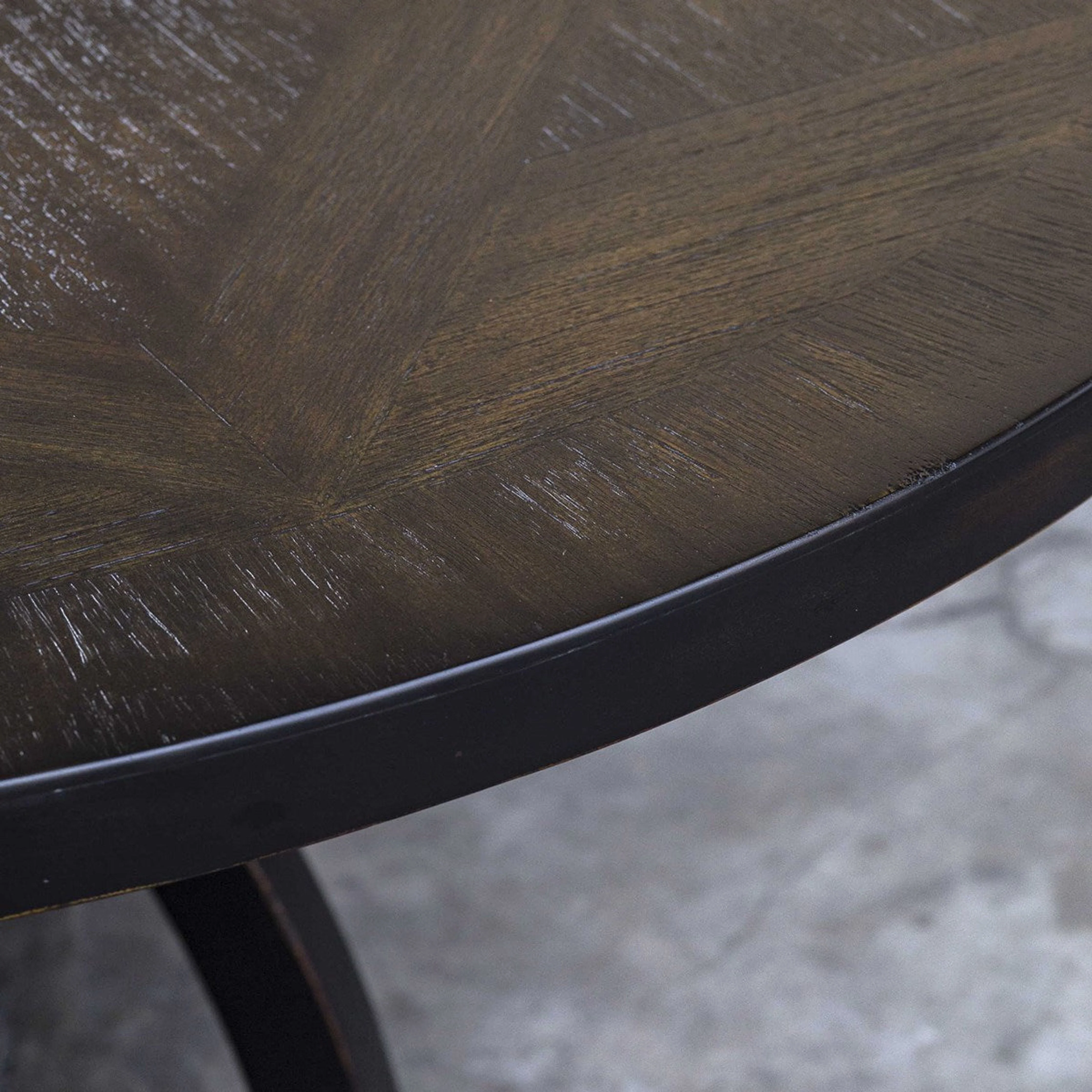 Uttermost Maiva Weathered Black Mango Wood Round Dining Table - Image 6