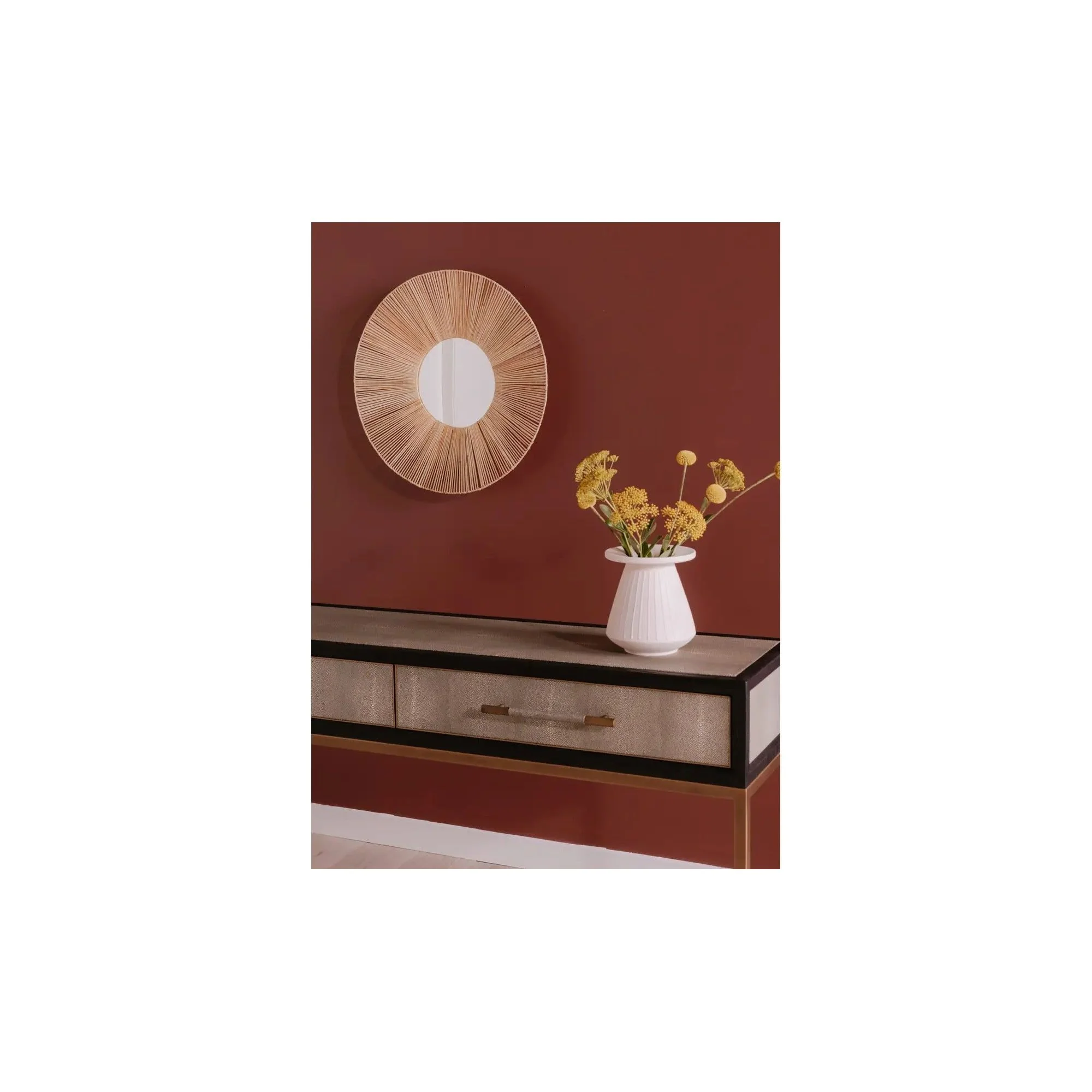 Moe’s Home Mako Grey Shagreen Console Table - Image 3