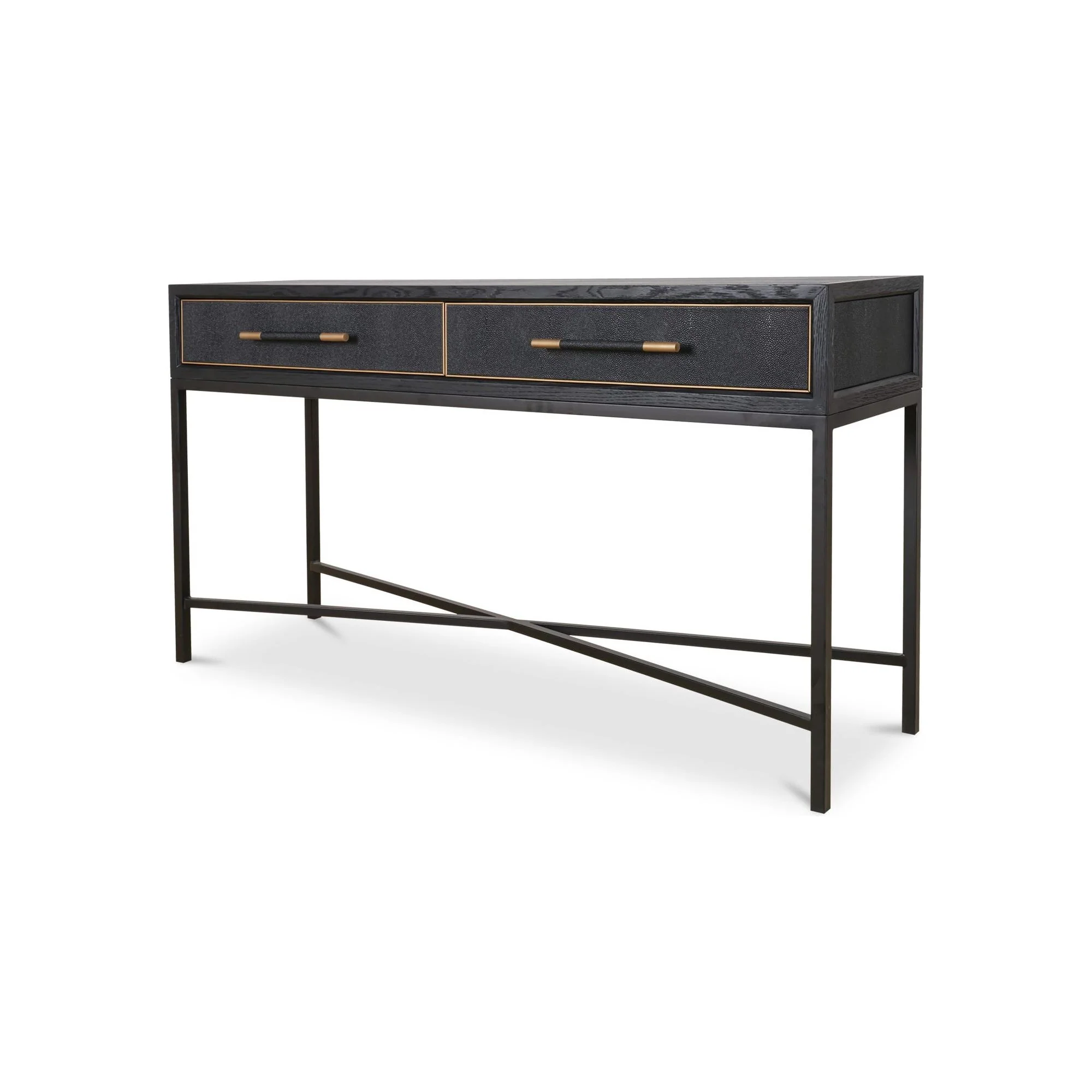 Moe’s Home Collection Mako Black Shagreen Console Table - Image 8