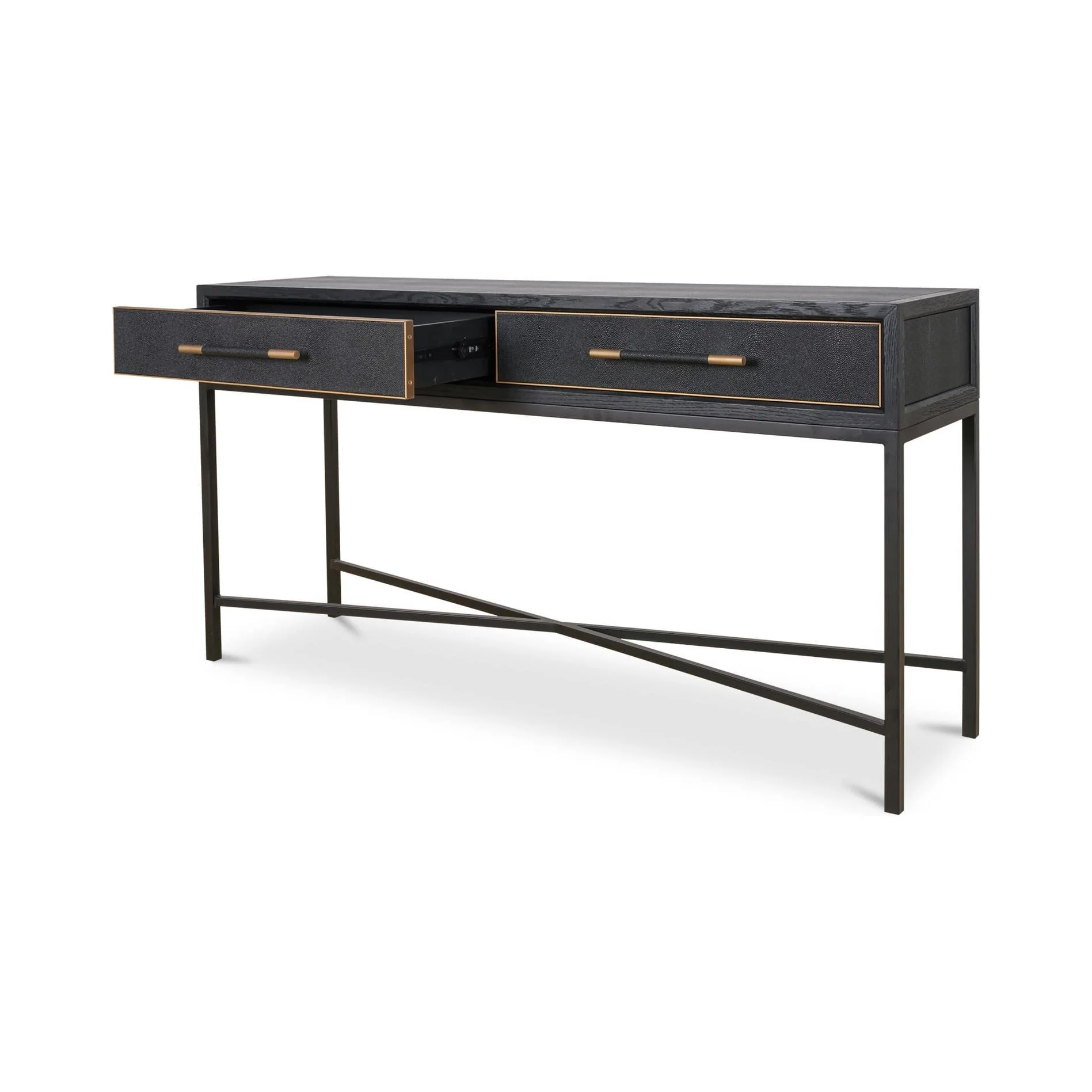 Moe’s Home Collection Mako Black Shagreen Console Table - Image 9