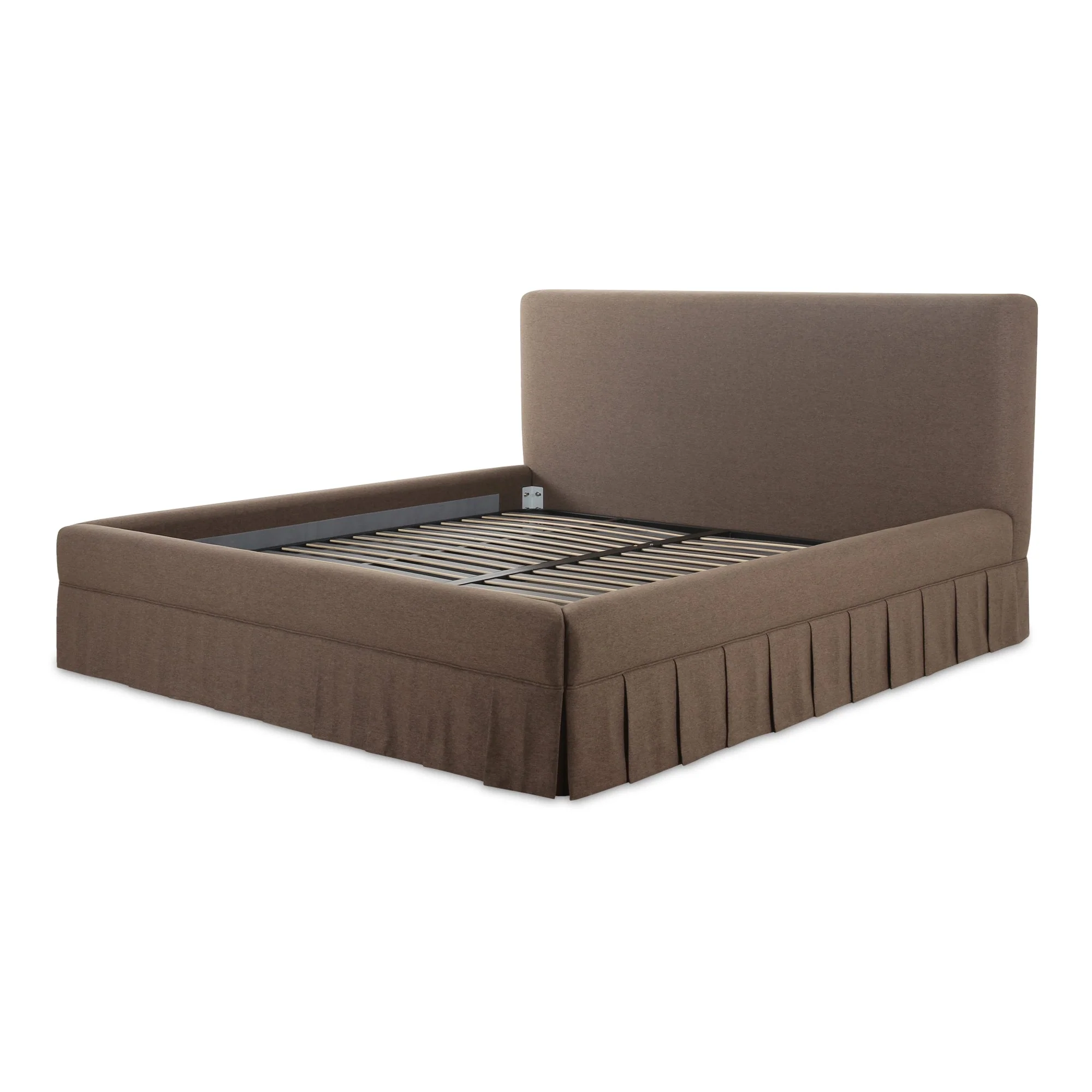 Moe's Home Collection Maren Brown Upholstered Queen Size Bed - Image 4