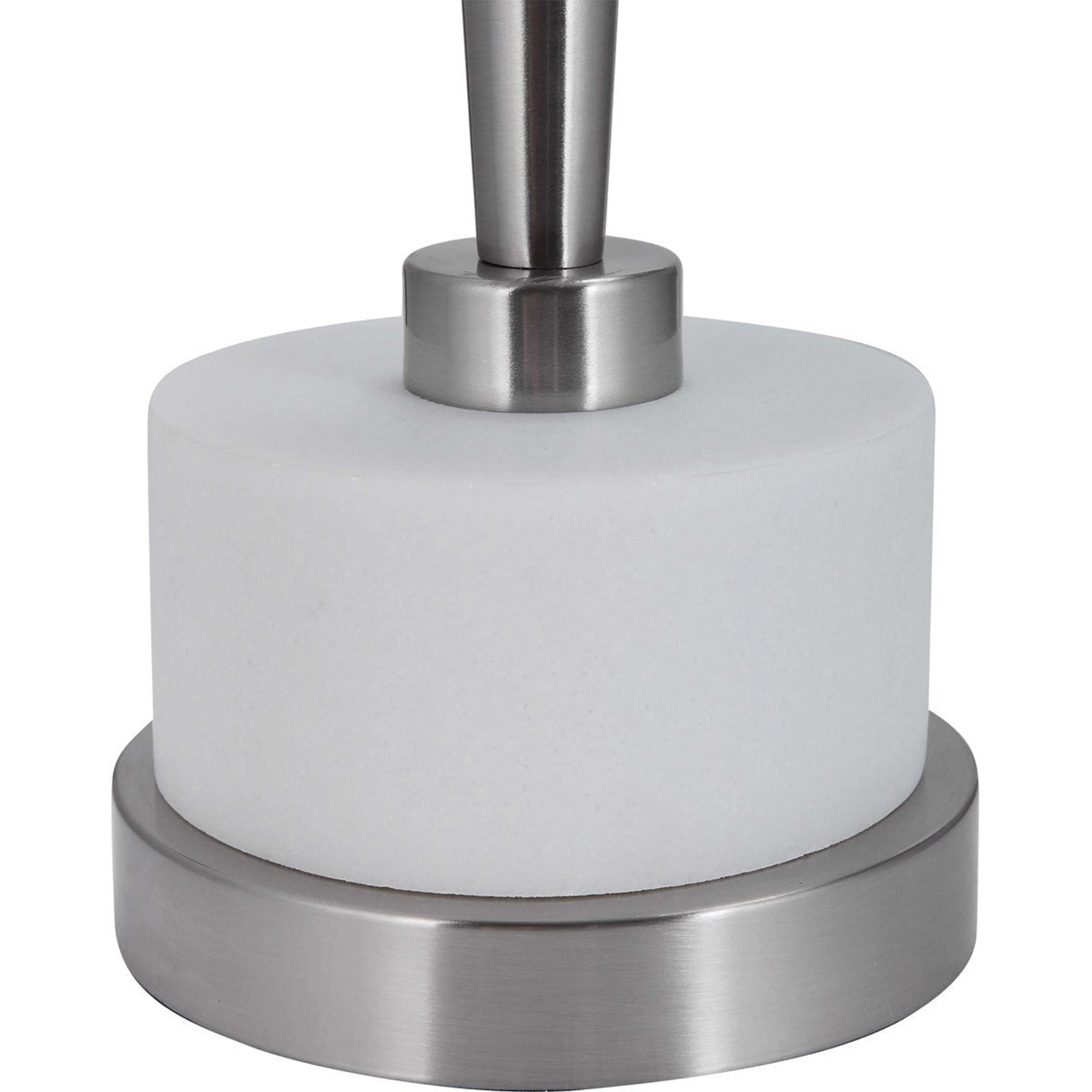 Uttermost Masika White Marble Top With Brushed Nickel Modern Drink Table - Image 7