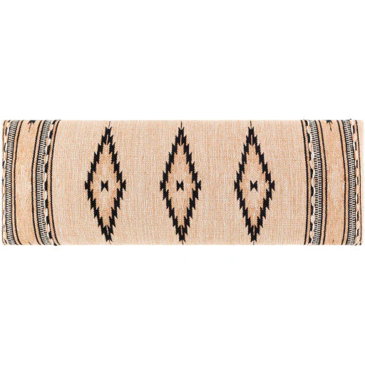 Surya Miriam Rustic Modern Hand Woven Fabric Bench With Black Metal Base MAM-002 - Image 4