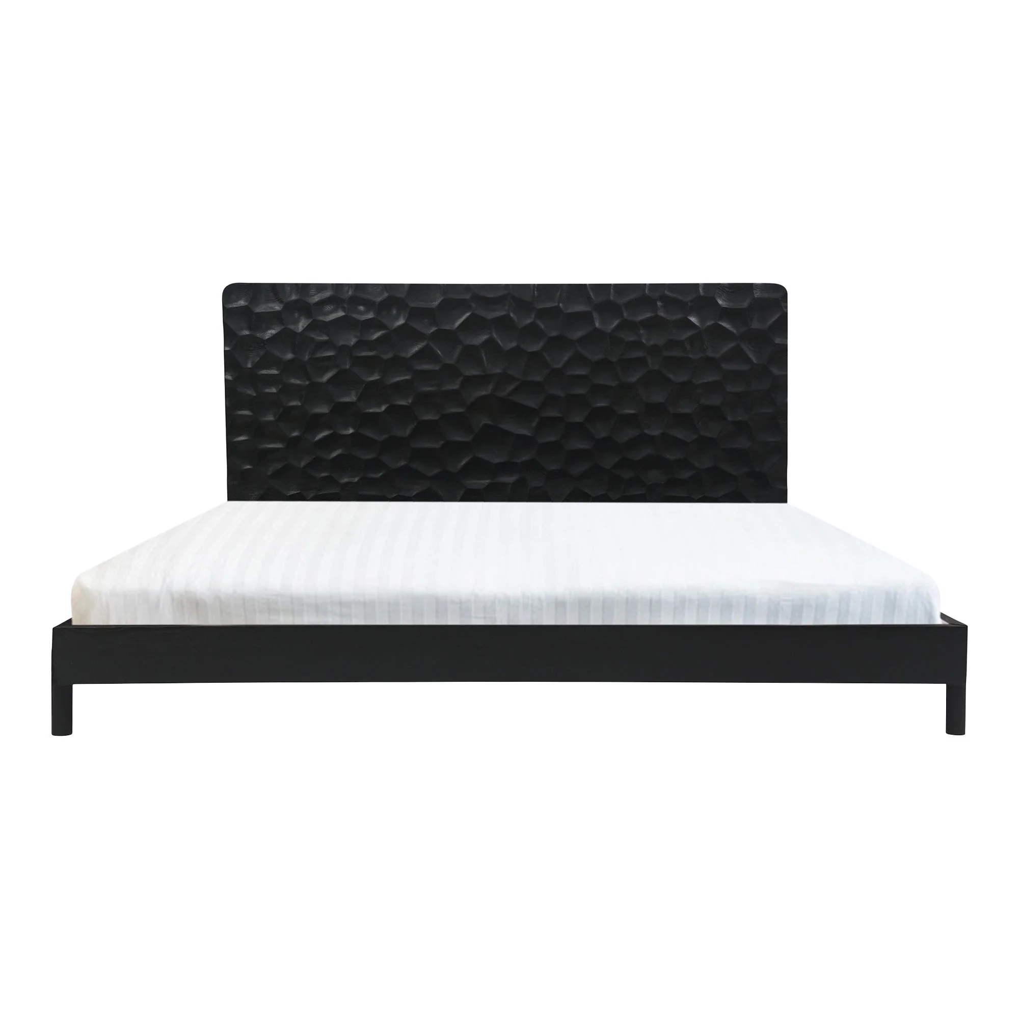 Moe's Home Collection Misaki Black Wood King Size Bed - Image 3