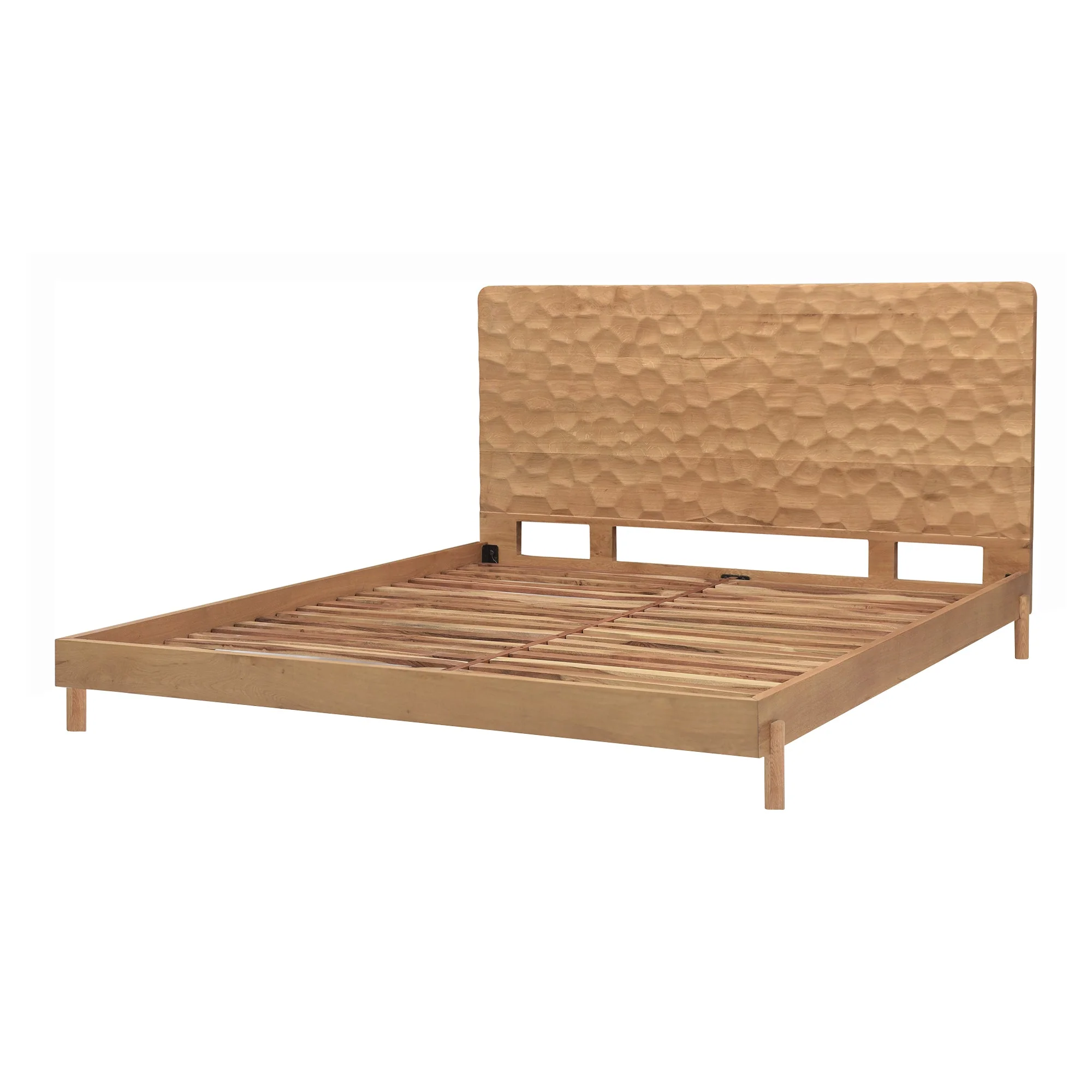Moe's Home Collection Misaki Natural Wood King Size Bed - Image 4