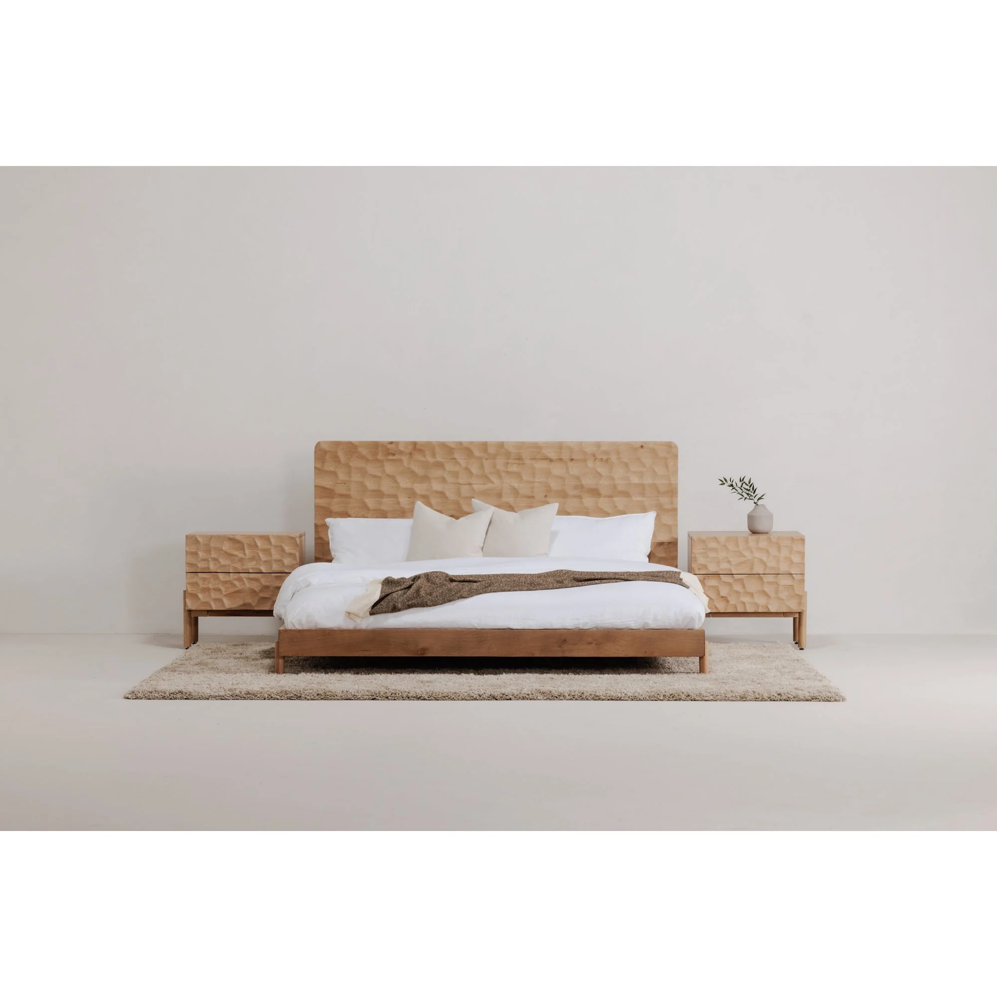 Moe's Home Collection Misaki Natural Wood Queen Size Bed - Image 13