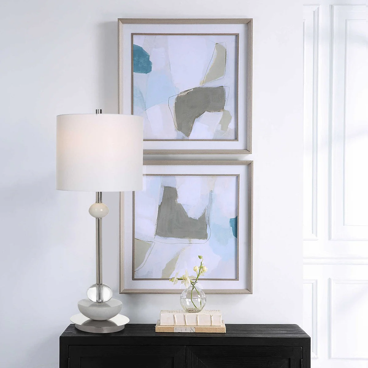 Uttermost Mist Shapes Set of 2 Framed Prints