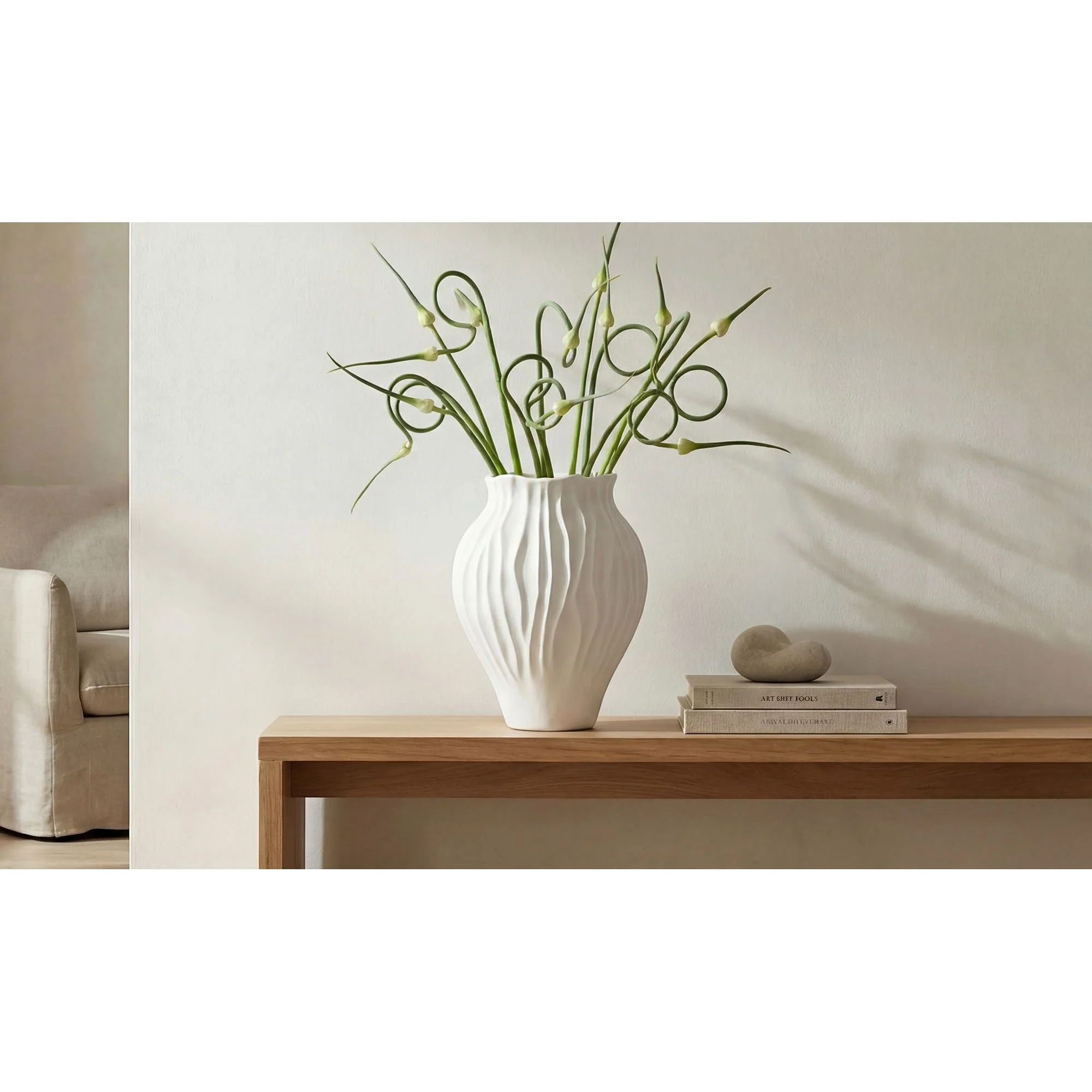 Moe's Home Adria 14In Vessel White - Image 2