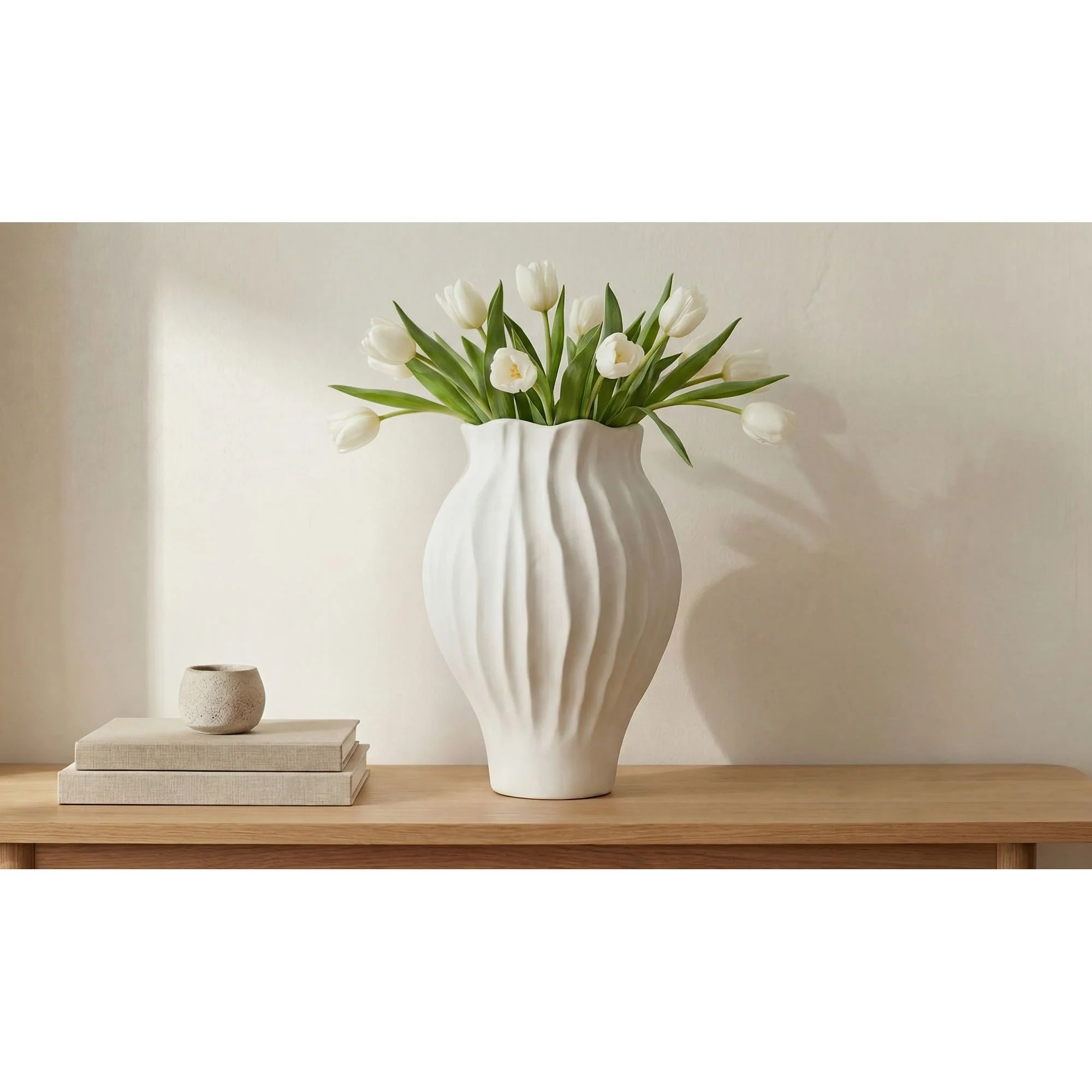 Moe's Home Adria 18In Vessel White - Image 2