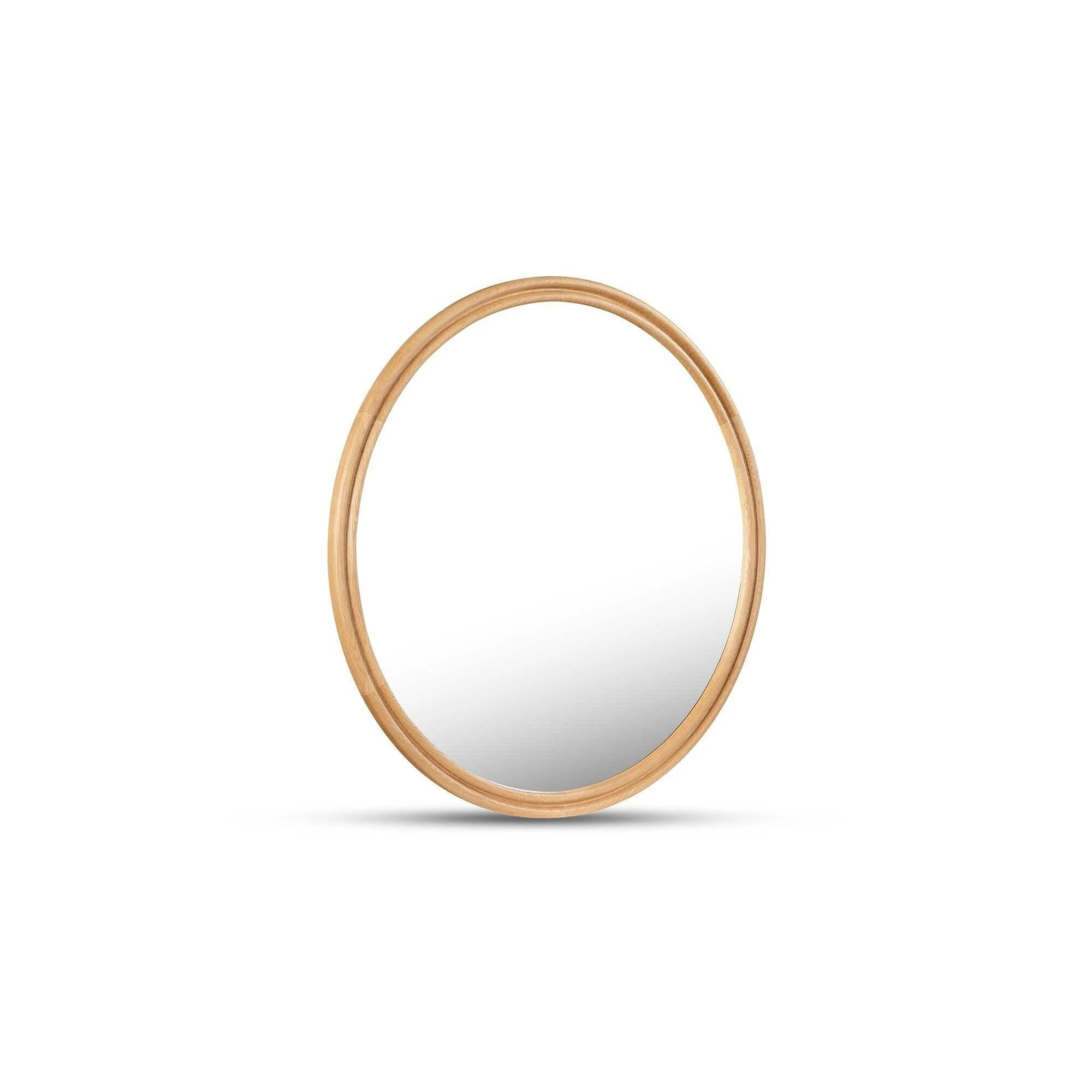 Moe's Home Alcott Large Round Mirror Oak - Image 4