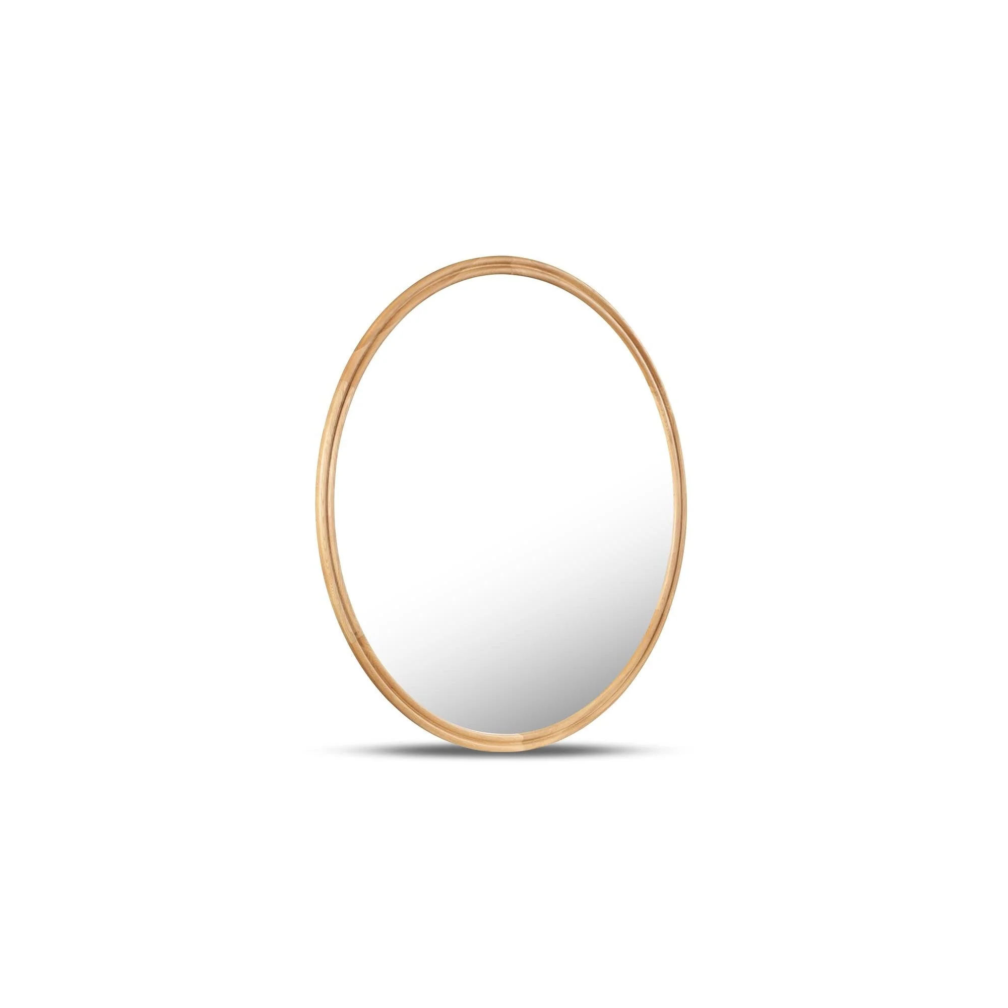Moe's Home Alcott Round Mirror Small Oak - Image 2