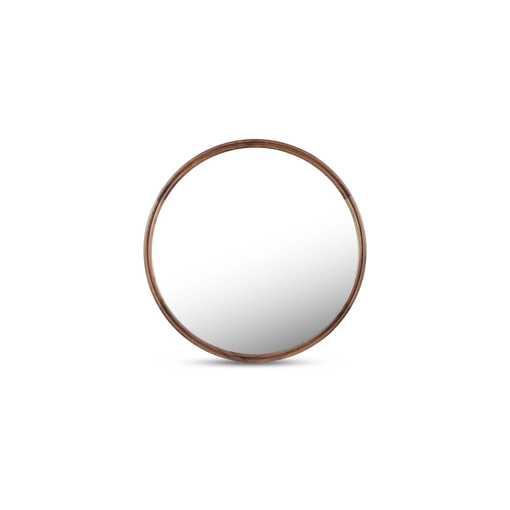 Moe's Home Alcott Small Round Mirror Walnut