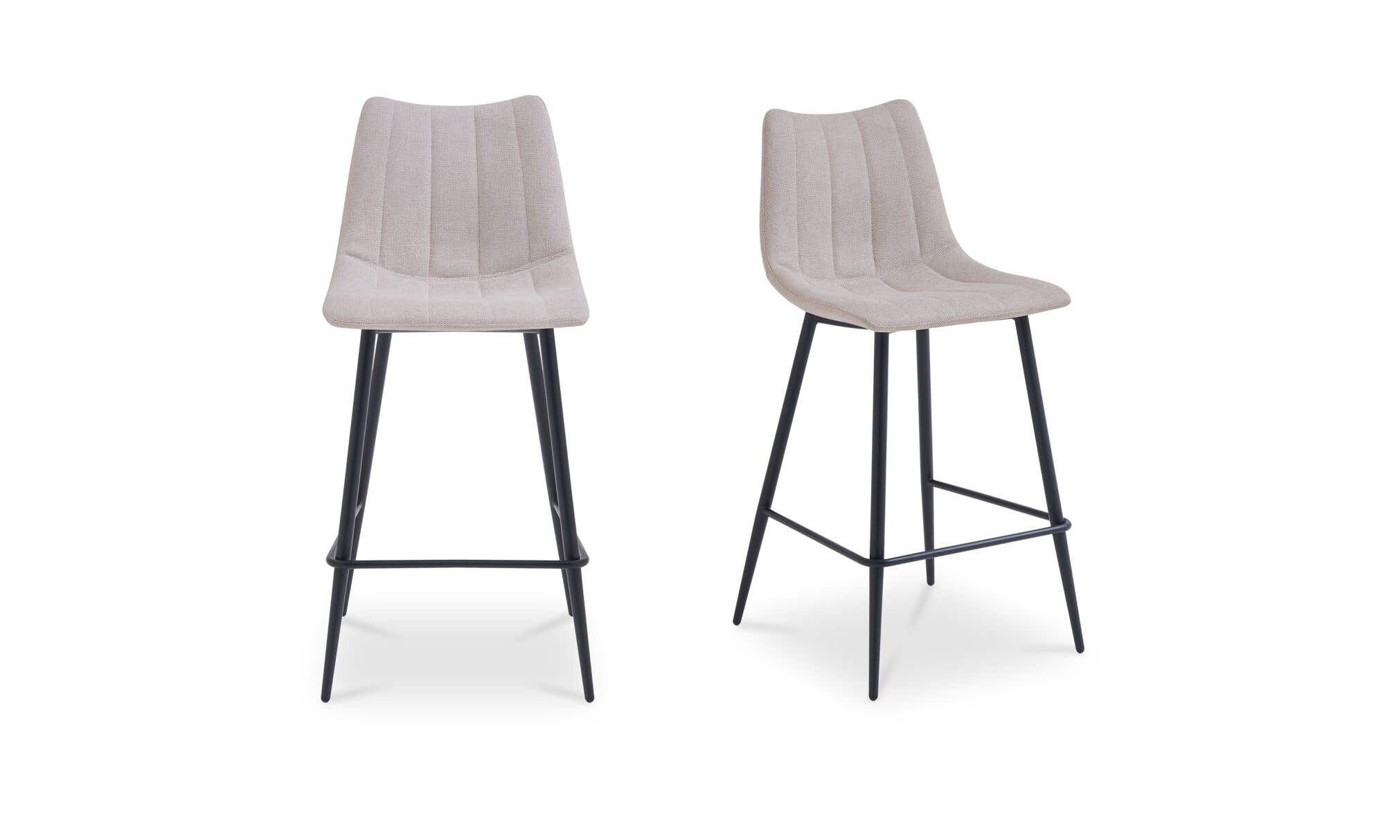 Moe's Home Alibi Bar Stool Beige-Set of Two