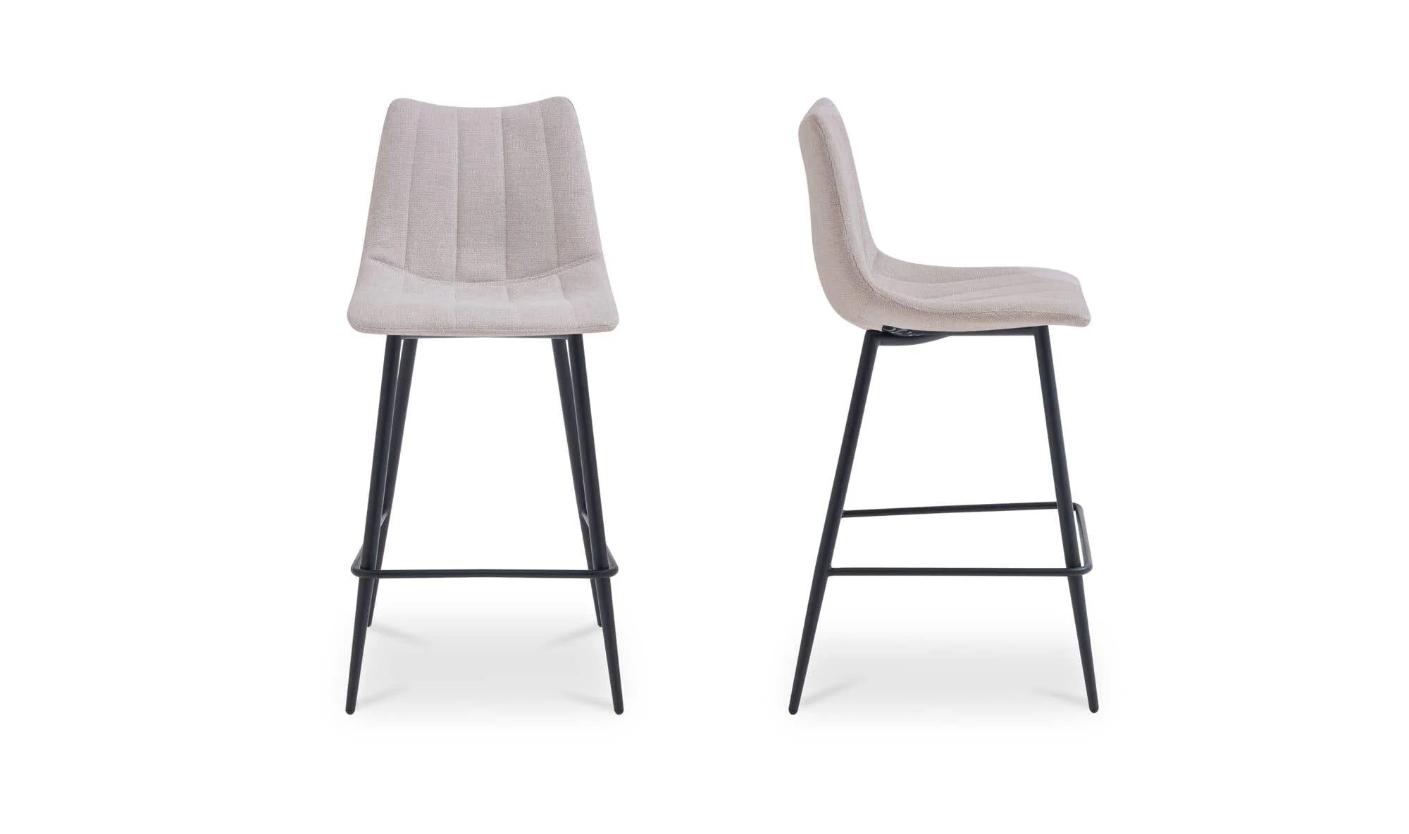 Moe's Home Alibi Bar Stool Beige-Set of Two - Image 3