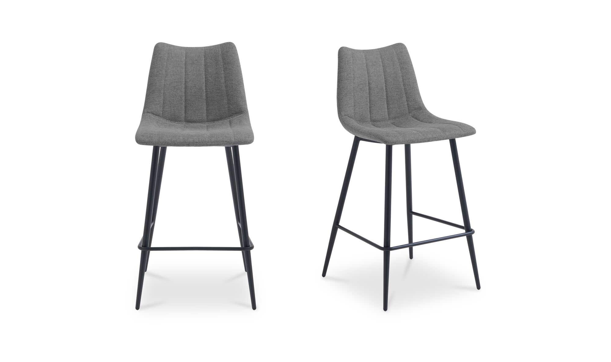 Moe's Home Alibi Bar Stool Dark Grey-Set of Two