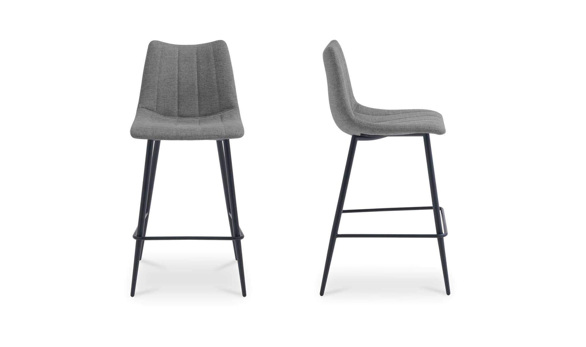 Moe's Home Alibi Bar Stool Dark Grey-Set of Two - Image 2