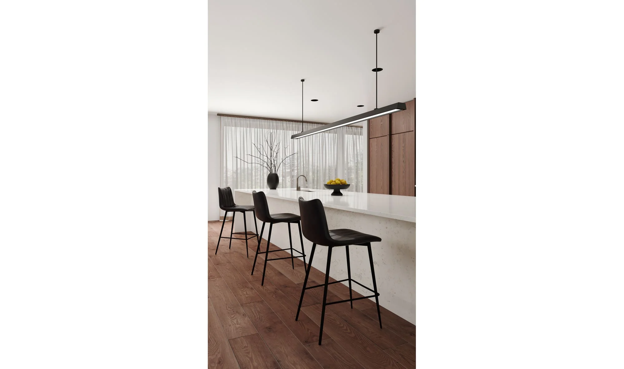 Moe's Home Alibi Barstool Matte Black - Set Of Two - Image 3