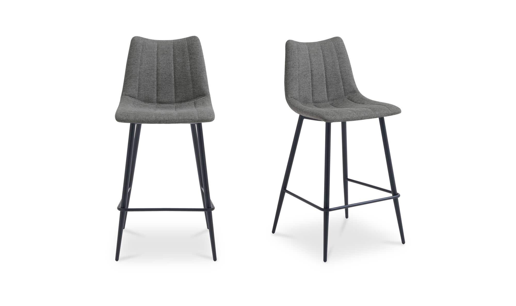 Moe's Home Alibi Counter Stool Dark Grey-Set of Two