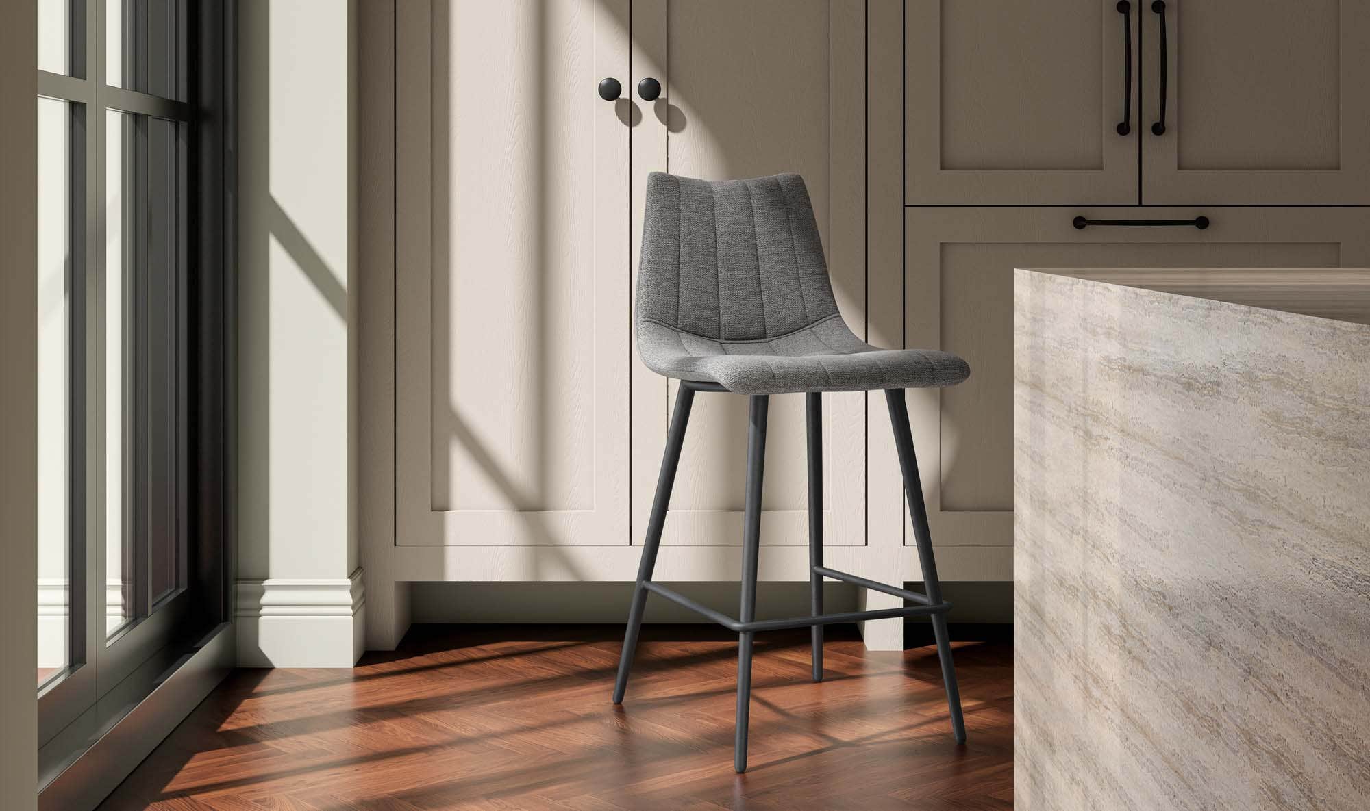 Moe's Home Alibi Counter Stool Dark Grey-Set of Two - Image 2